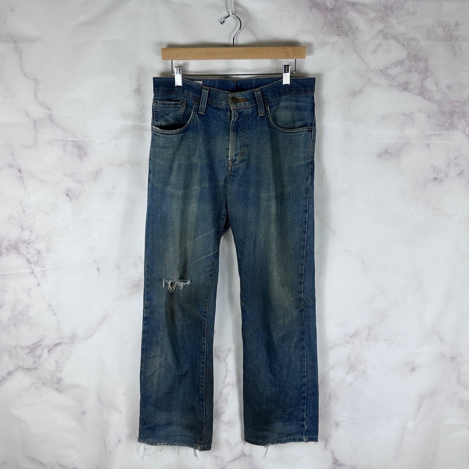 Edwin Distressed Straight 404 Denim Size US 32 / EU 48 - 1 Thumbnail
