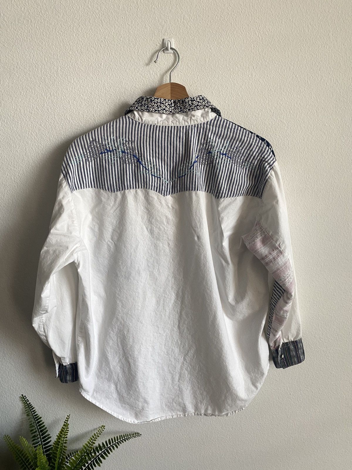 Vintage Vintage 90s Patchwork Button Up Shirt Size US S / EU 44-46 / 1 - 2 Thumbnail