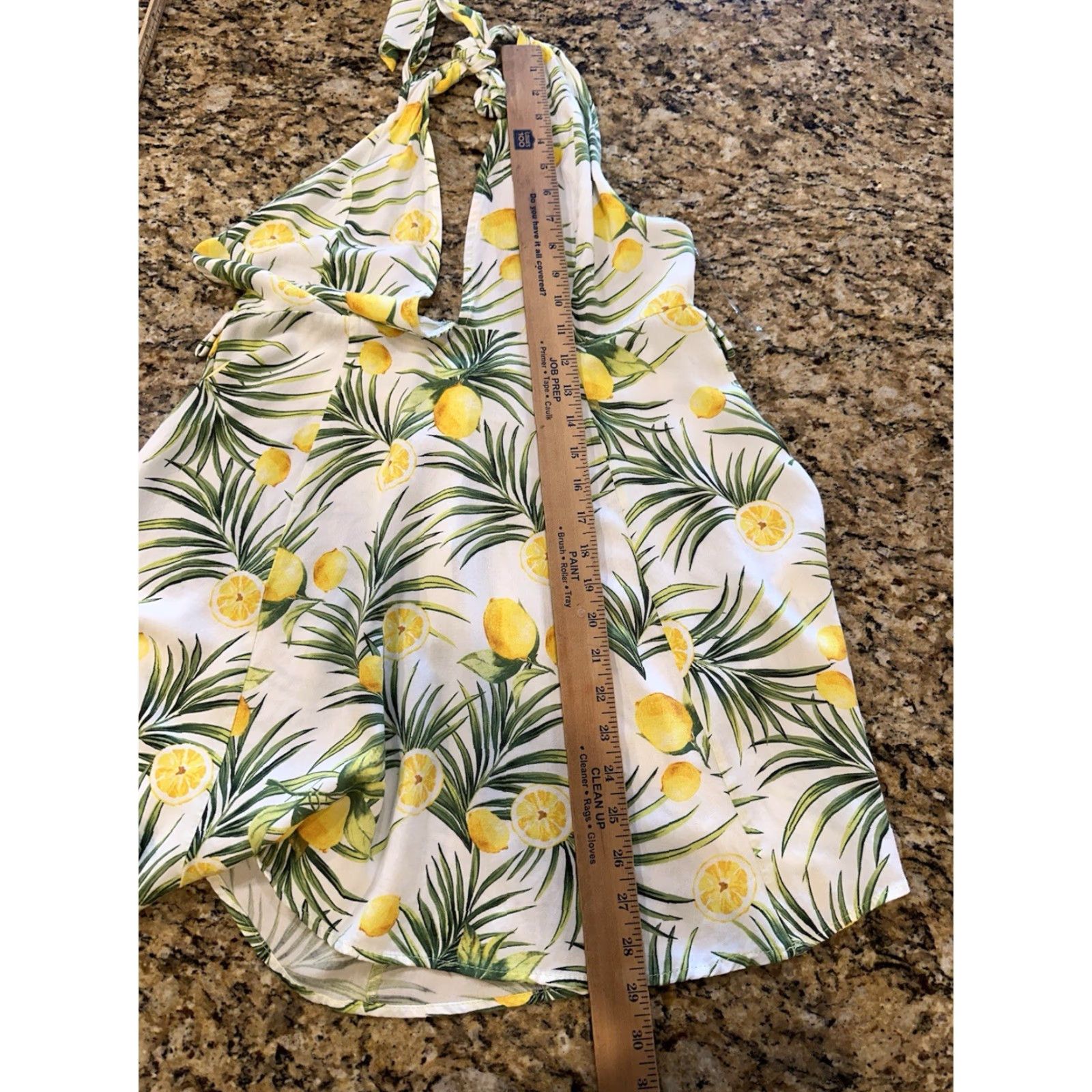 A\'GACI Dress Halter Miss Lemon Fit & Flare Medium New with Tags Multicolor  Rayon