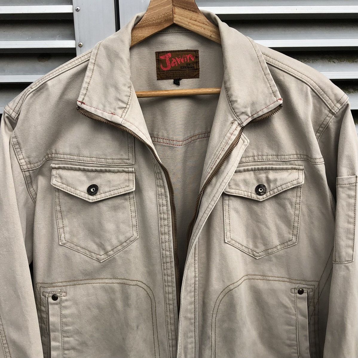 Vintage Vintage Jawin Denim Work Jacket Size US L / EU 52-54 / 3 - 2 Thumbnail