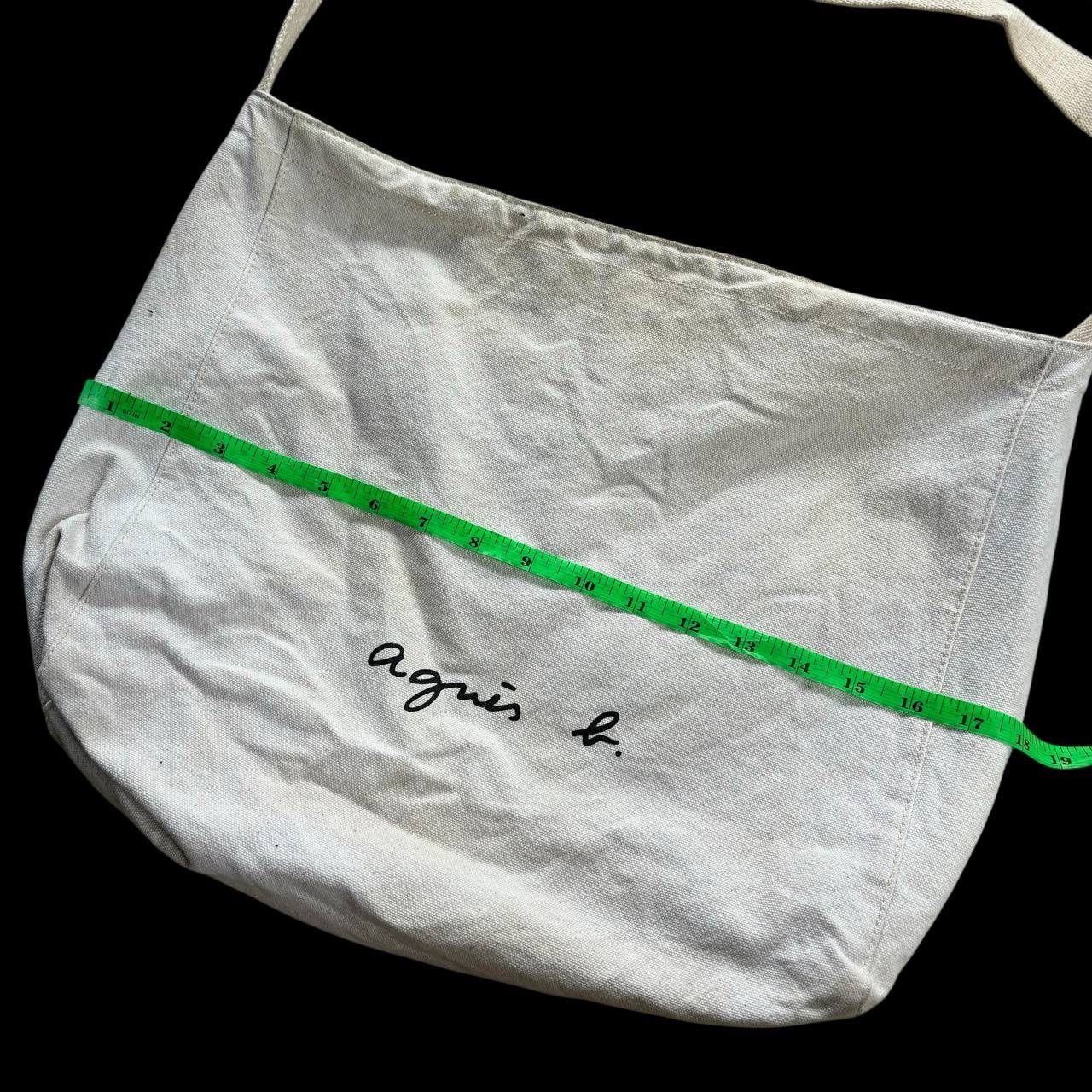 agnes b. Agnes B. Vintage Canvas Messenger Bag White Crossbody Bag Size ONE SIZE - 8 Thumbnail