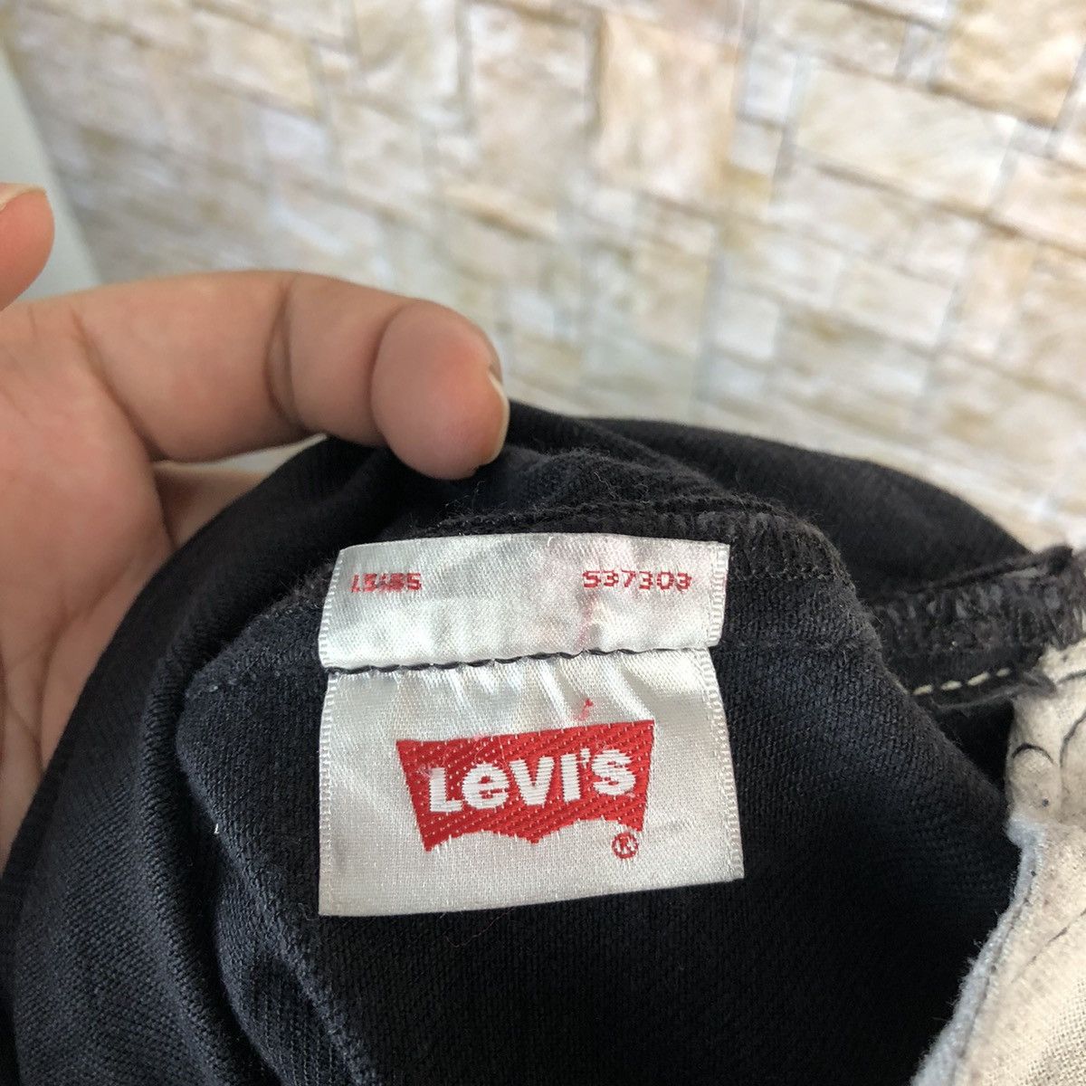 Levi's Levis super Black Denim ripped Pants #7574 Size US 29 - 23 Thumbnail