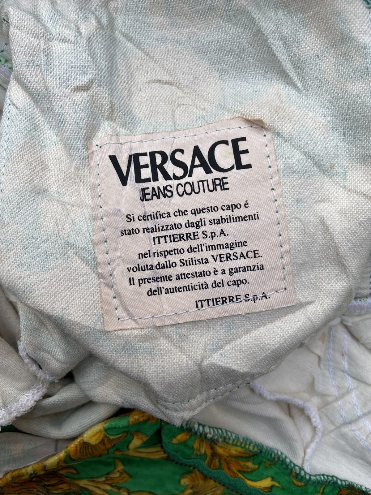 Versace RARE Vintage 90S Versace Baroque Green Pants Size 27" / US 4 / IT 40 - 8 Thumbnail