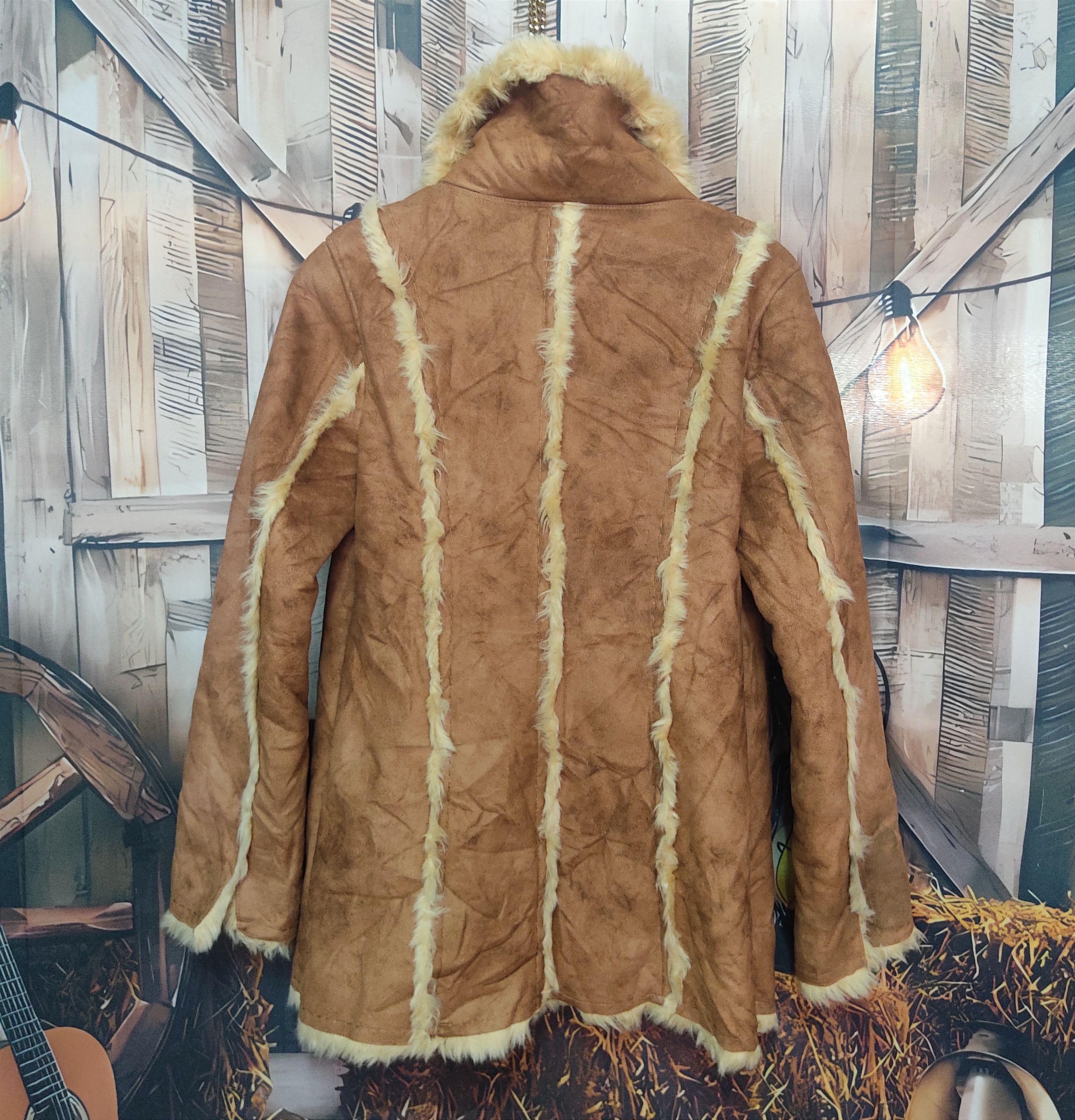 Japanese Brand VOUS MÊME Suede Faux Fur Shearling Leather Jacket Size S / US 4 / IT 40 - 3 Thumbnail