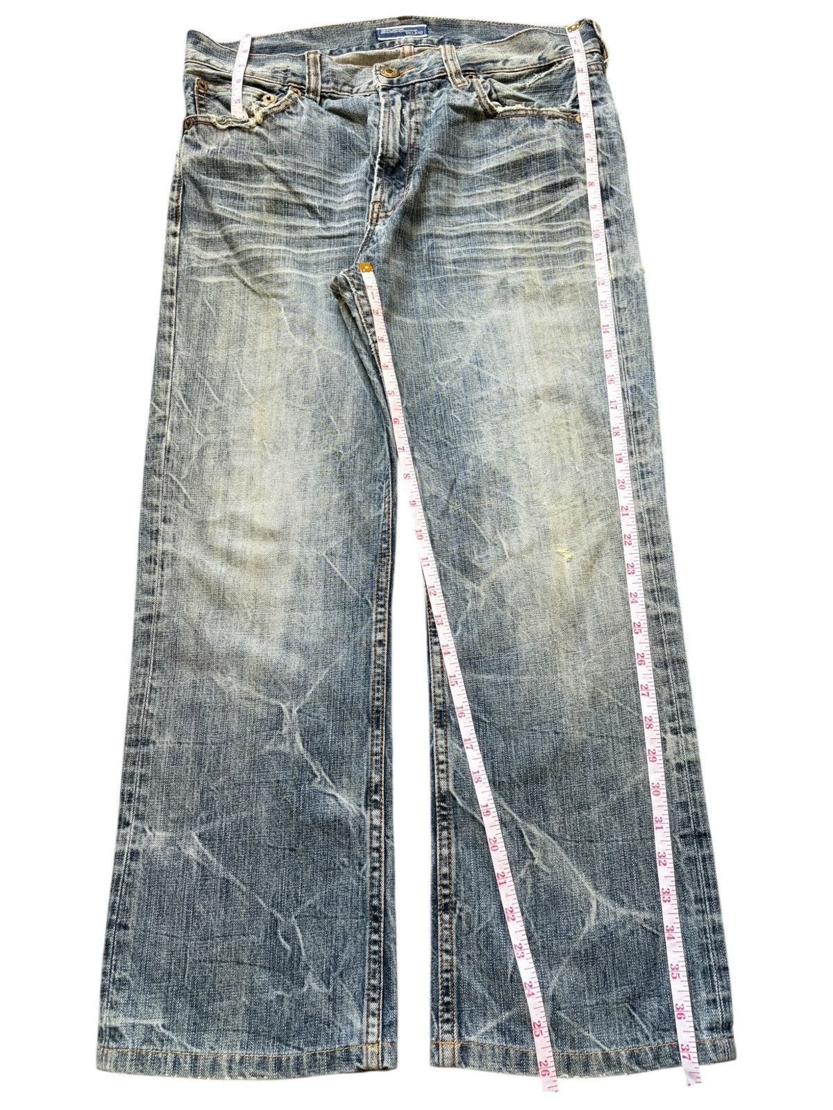 Ksubi Vintage Japanese Brand Faded Crack Wash Distress Jeans Size US 32 / EU 48 - 7 Thumbnail