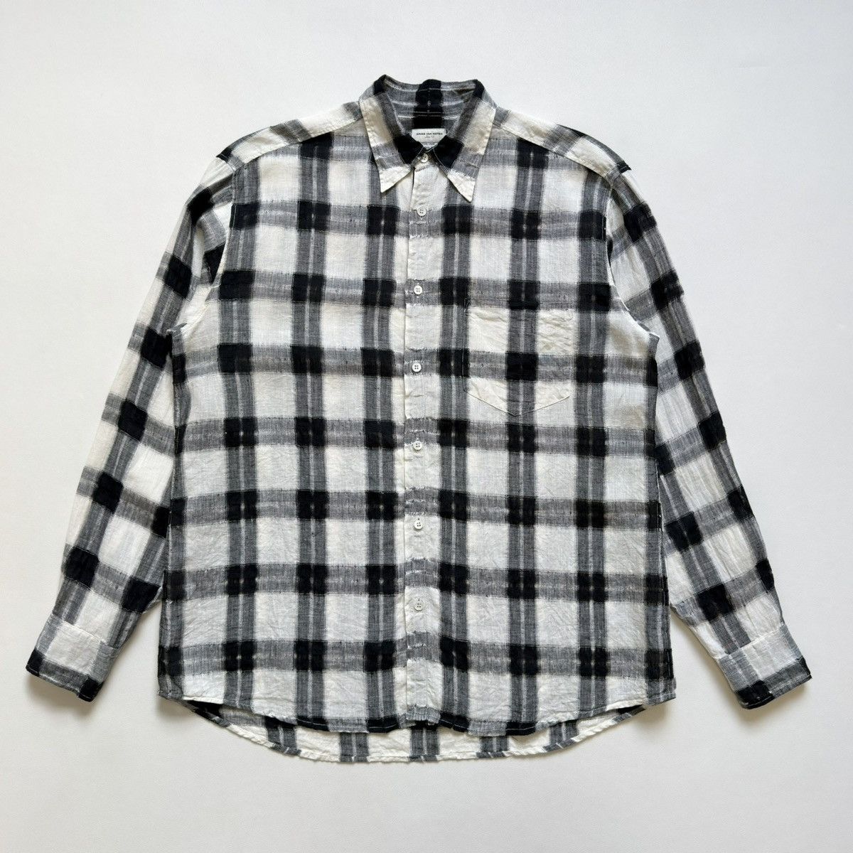 Dries Van Noten Early 2000s ‘Cobweb Weave’ Check Shirt Size US M / EU 48-50 / 2 - 2 Thumbnail