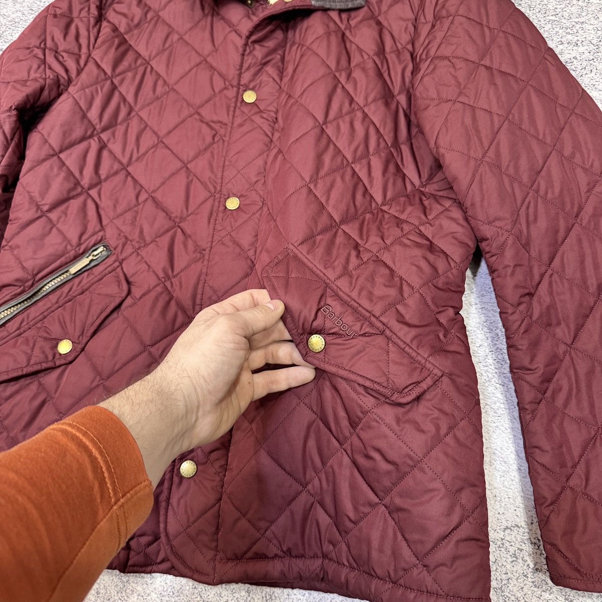 Barbour Barbour Chelsea Sportsquilt Burgundy M size Size US M / EU 48-50 / 2 - 4 Thumbnail
