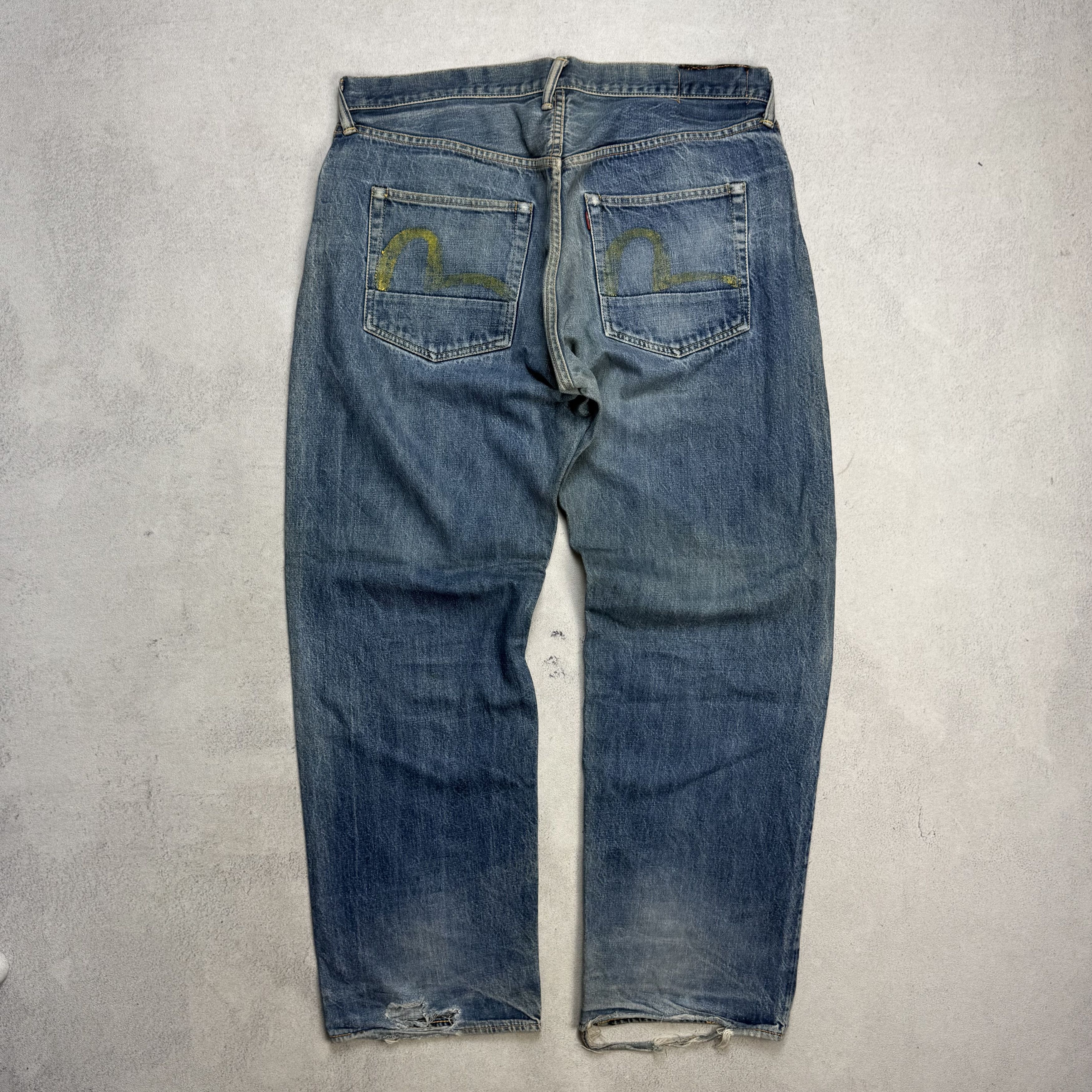 Evisu Vintage Evisu Selvedge Jeans Distressed Denim Size US 38 / EU 54 - 1 Thumbnail