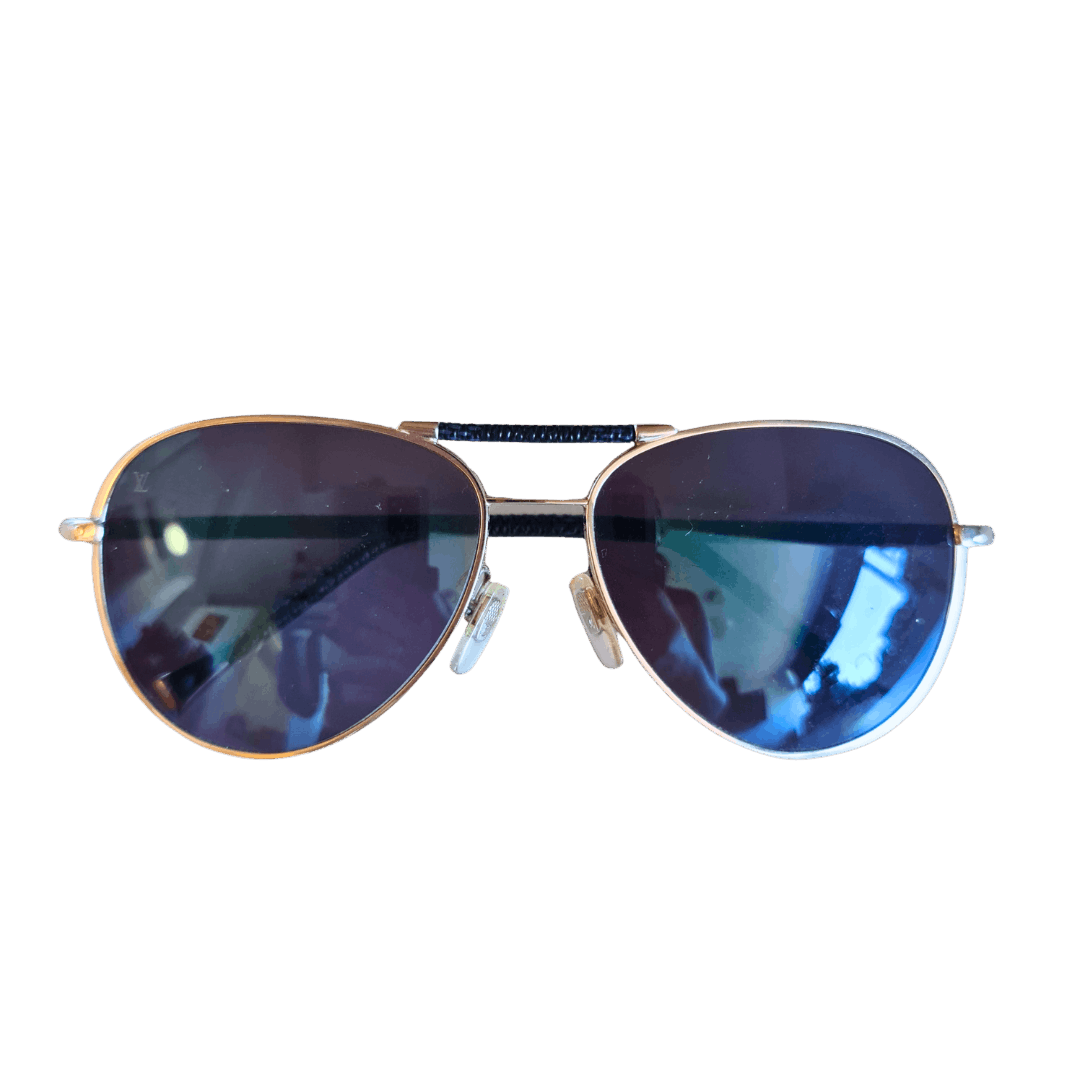 Louis Vuitton Blue Lense Conspiration Pilote Sunglasses