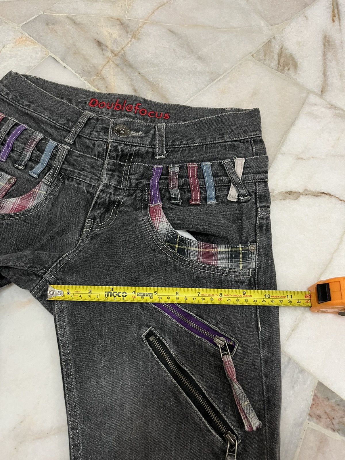 Japanese Brand Doublefocus Doublewaist Jeans Size US 31 - 16 Thumbnail