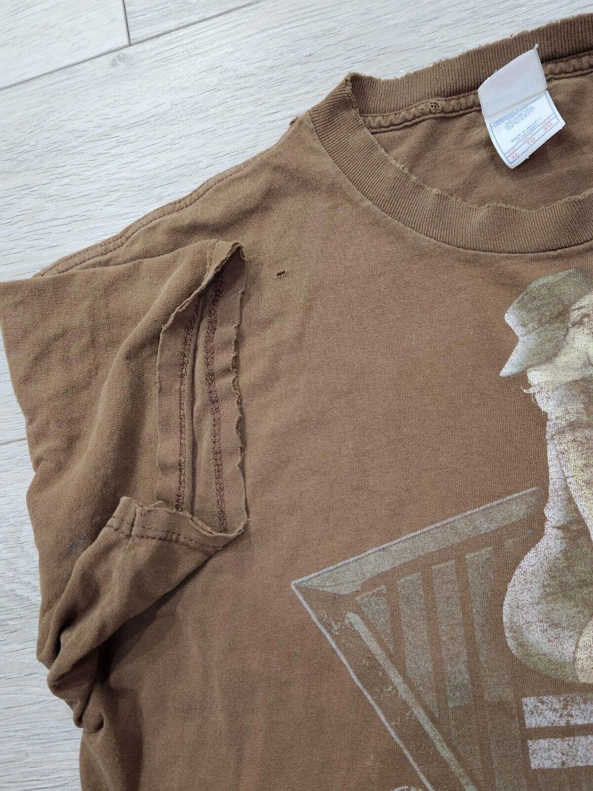 Designer Distressed Pin Up Girl Chevy Shirt XL Brown Tennessee Y2k Size XL / US 12-14 / IT 48-50 - 5 Thumbnail