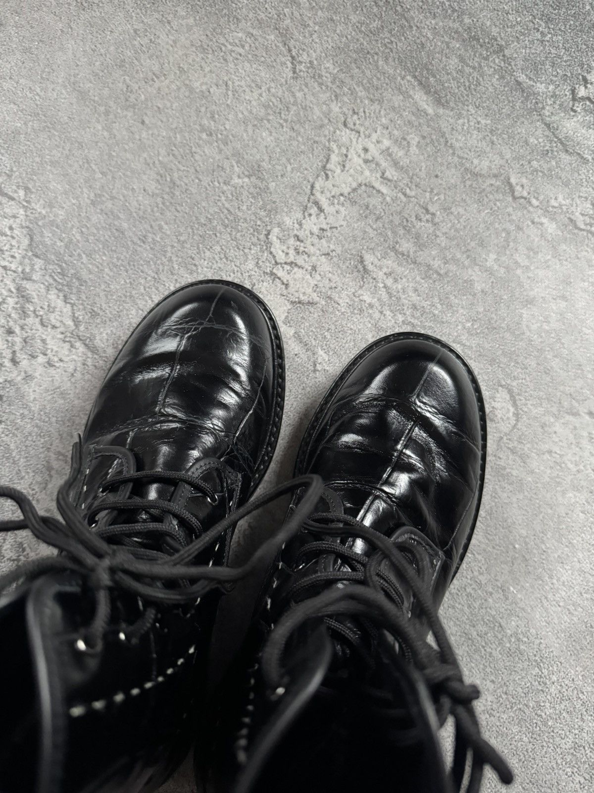 Max Mara Max Mara 37size black varnished leather shoes boots casual Size US 7 / IT 37 - 19 Thumbnail