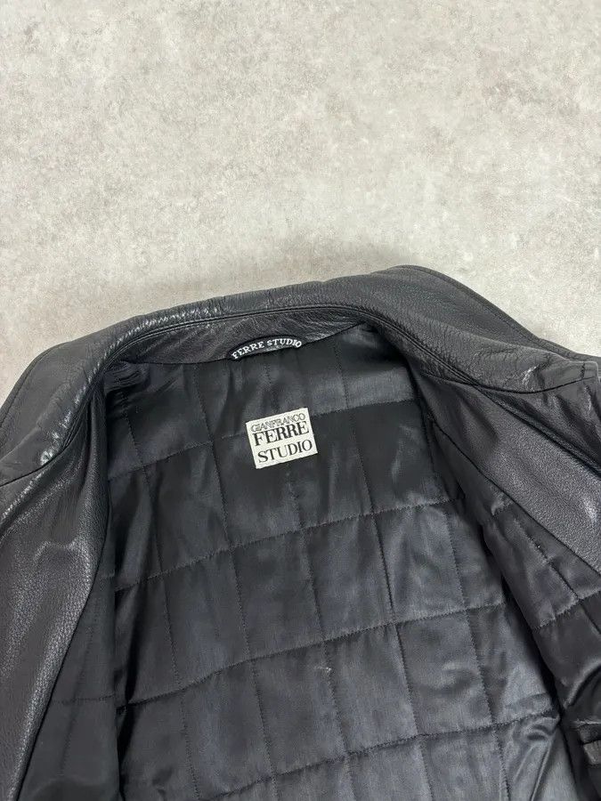 Gianfranco Ferre 1990s Gianfranco Ferré Calfskin Leather Black Jacket Size US M / EU 48-50 / 2 - 8 Thumbnail