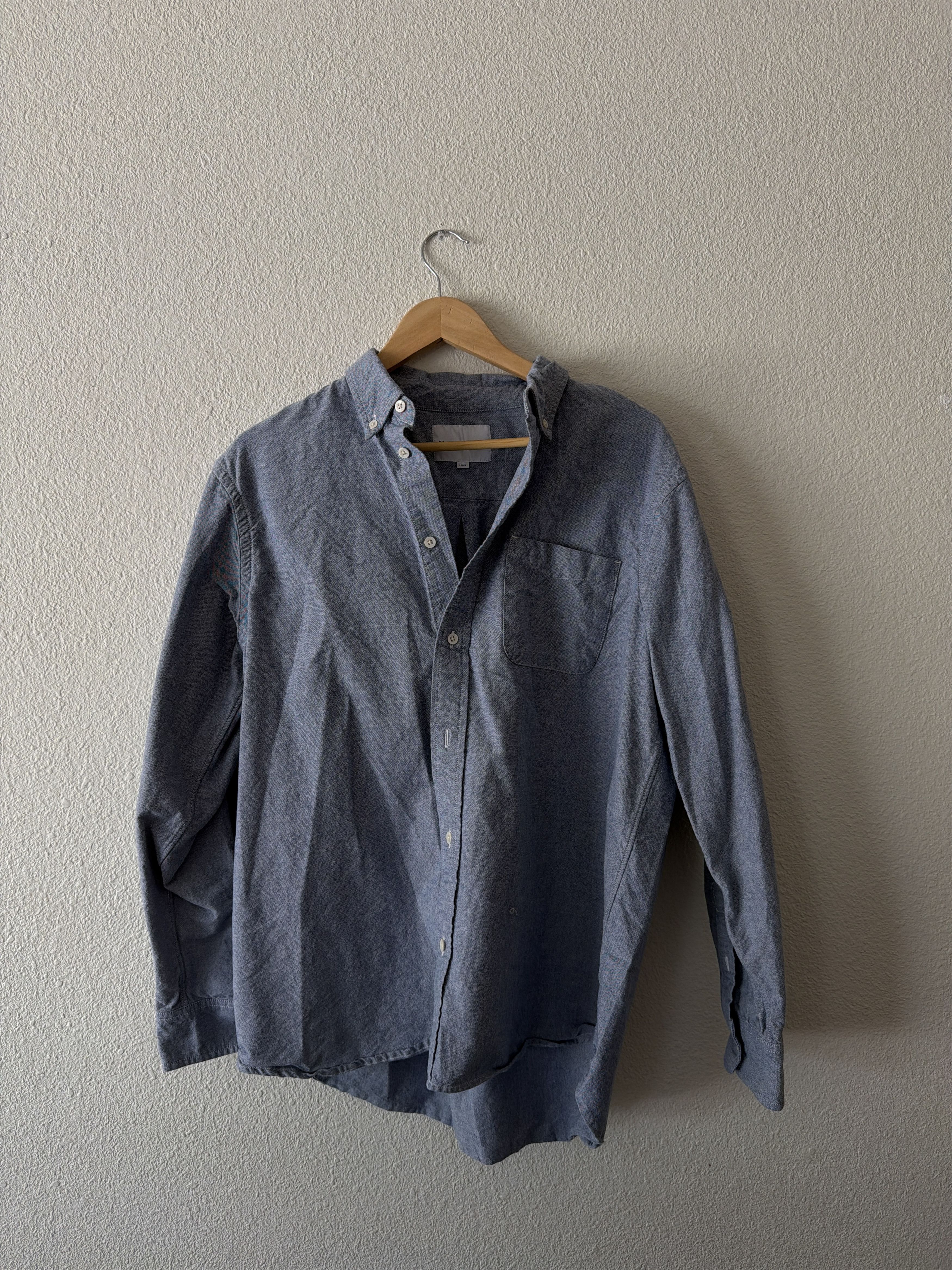 Adsum Oxford Button-Down Shirt Blue Size L