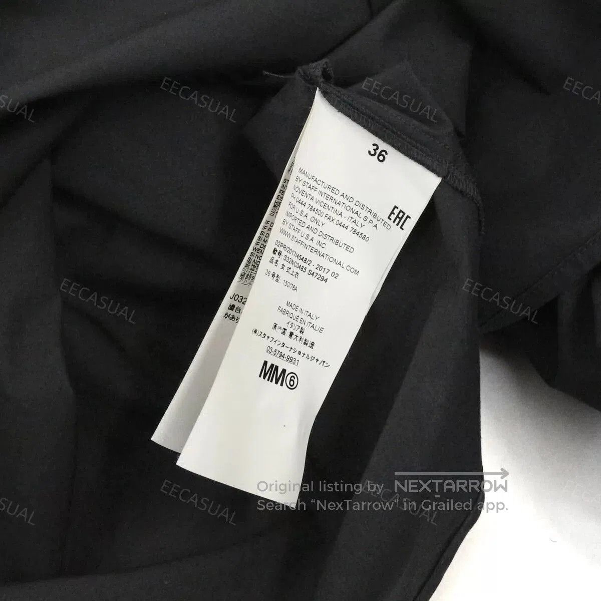 MM6 Black High Neck Shirt with Bow. Size XS / US 0-2 / IT 36-38 - 8 Thumbnail