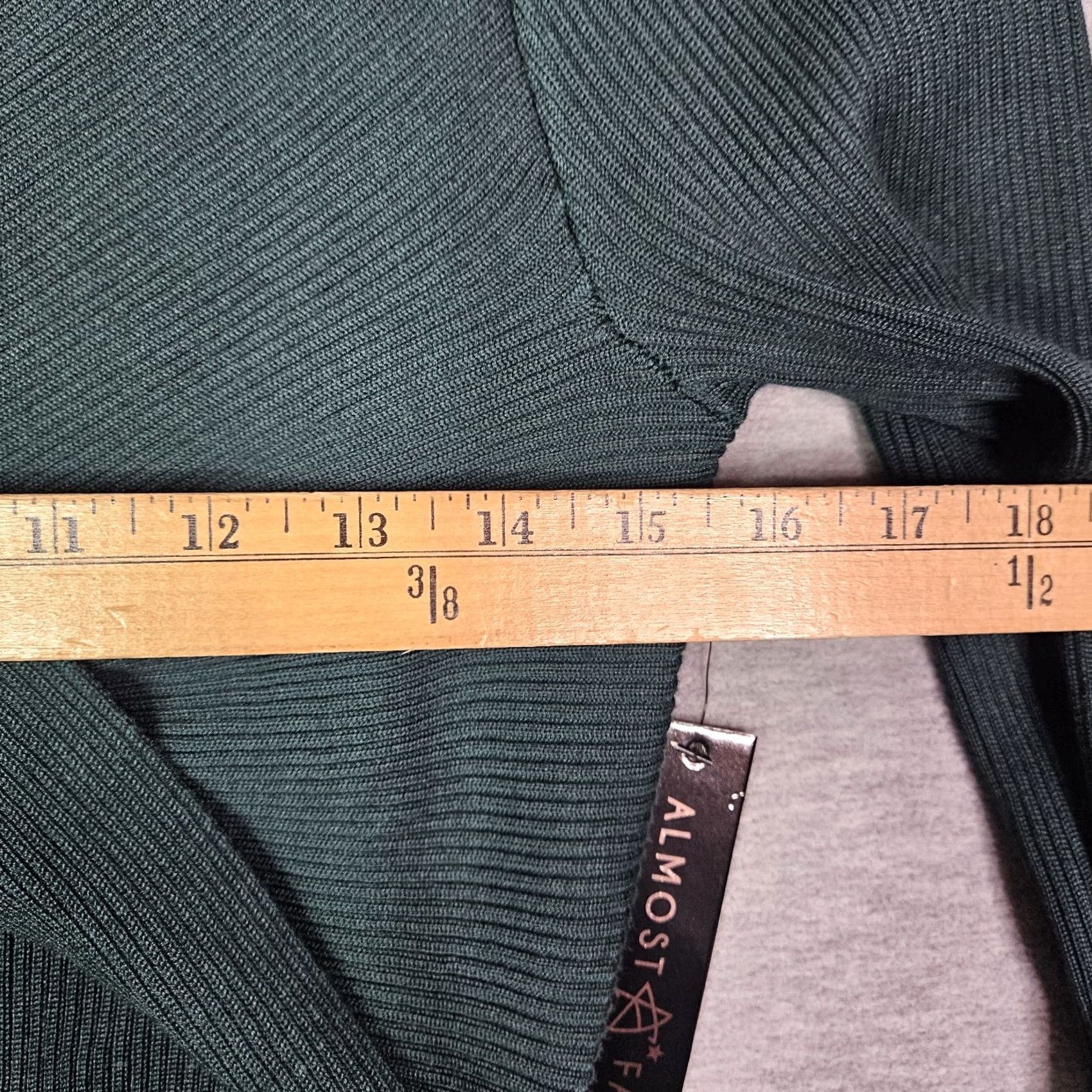 Almost Famous Almost Famous Green Ribbed Bodycon Dress Women's XL NWT Size XL / US 12-14 / IT 48-50 - 5 Thumbnail