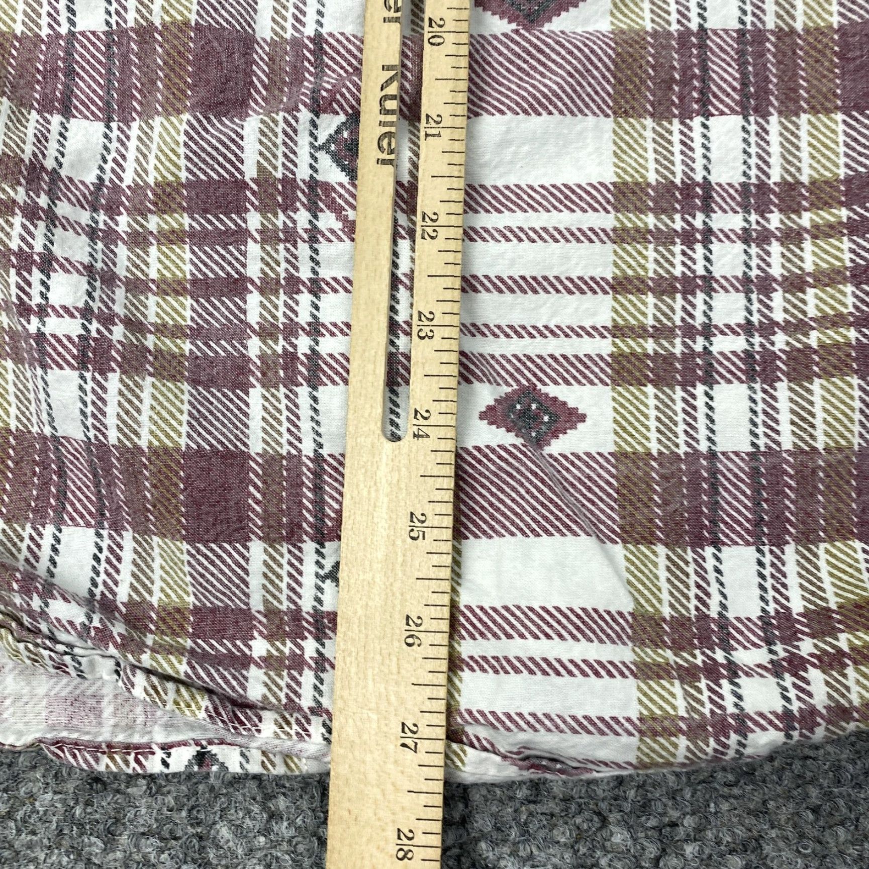 Vintage Impact Shirt Mens M Burgundy Plaid Western Pearl Snap Long Sleeve Aztec Cotton Pockets Button-Up - Collared - Vintage No - Red Size US M / EU 48-50 / 2 - 7 Thumbnail