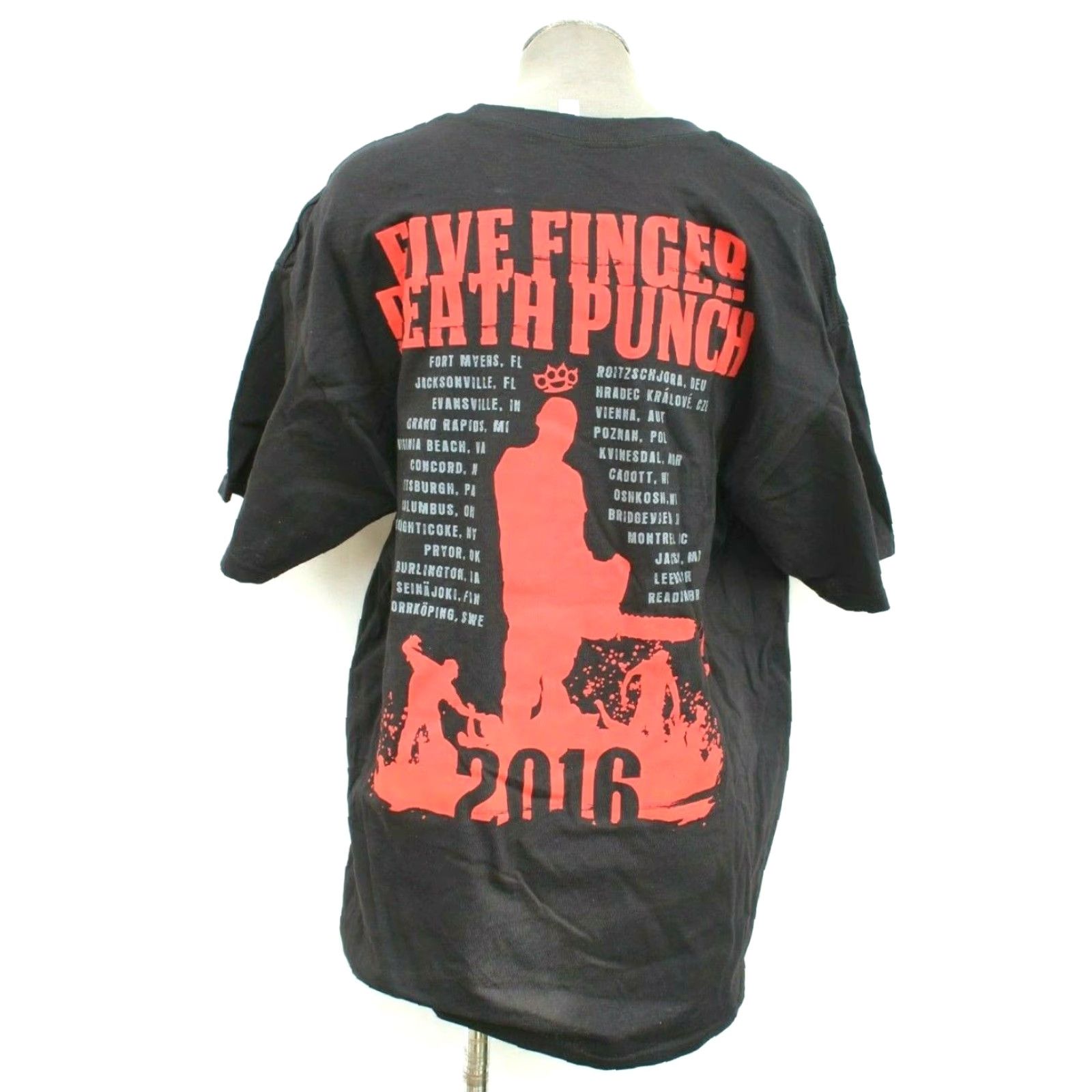 Five Finger Death Punch 'Trouble' Logo T-Shirt - Official Men's Band Tee In Black - View #10