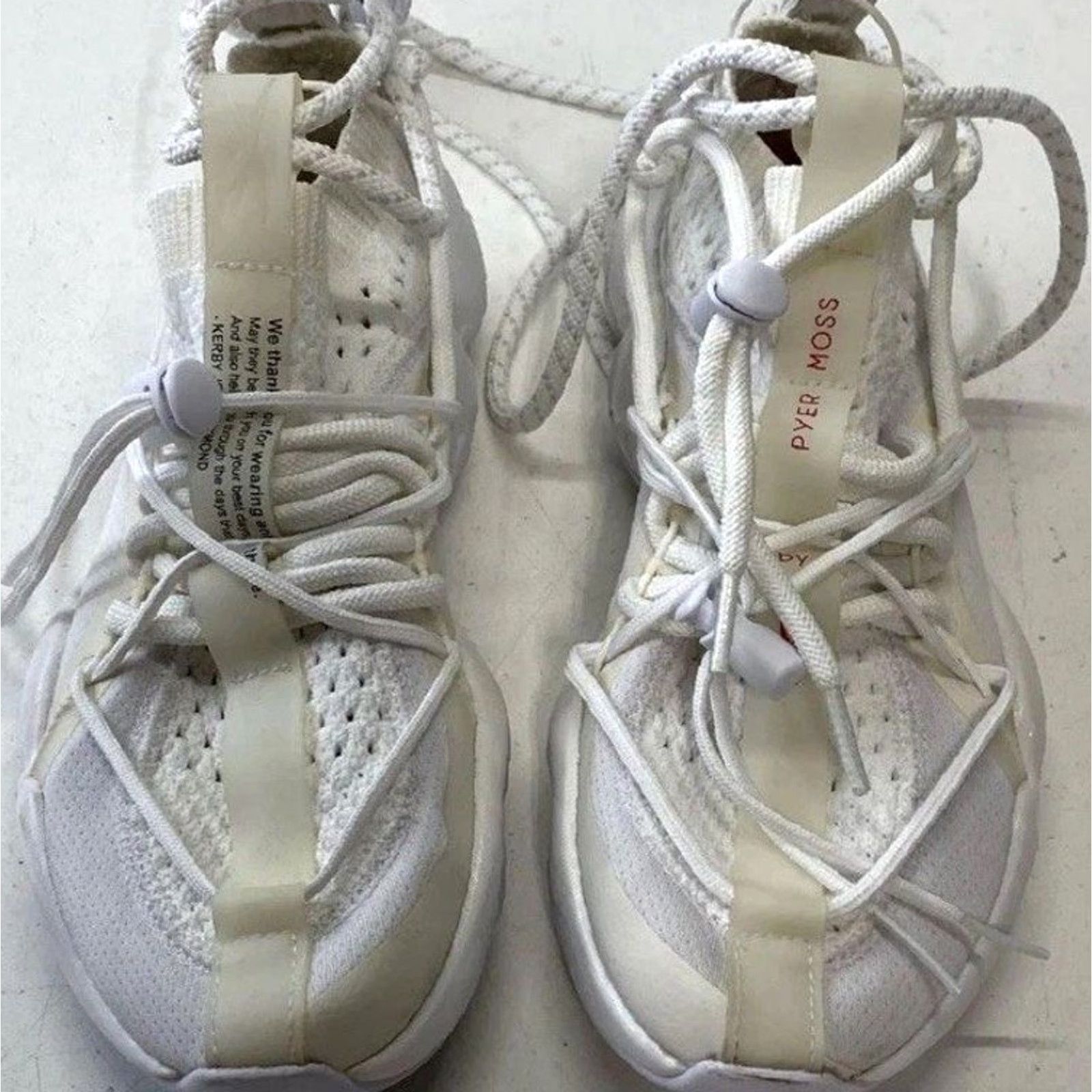 Reebok VINTAGE Womens Reebok Pyer Moss DMX Fusion Experiment Skull Gray Sneakers CN7412 Size 5 White Skull Sneaker Womens Size US 5 / IT 35 - 3 Thumbnail
