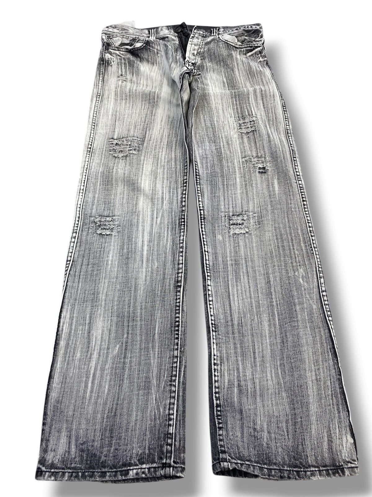 Japanese Brand Japanese Brand Black Acid Wash Style Ripped Jeans Size US 34 / EU 50 - 1 Thumbnail