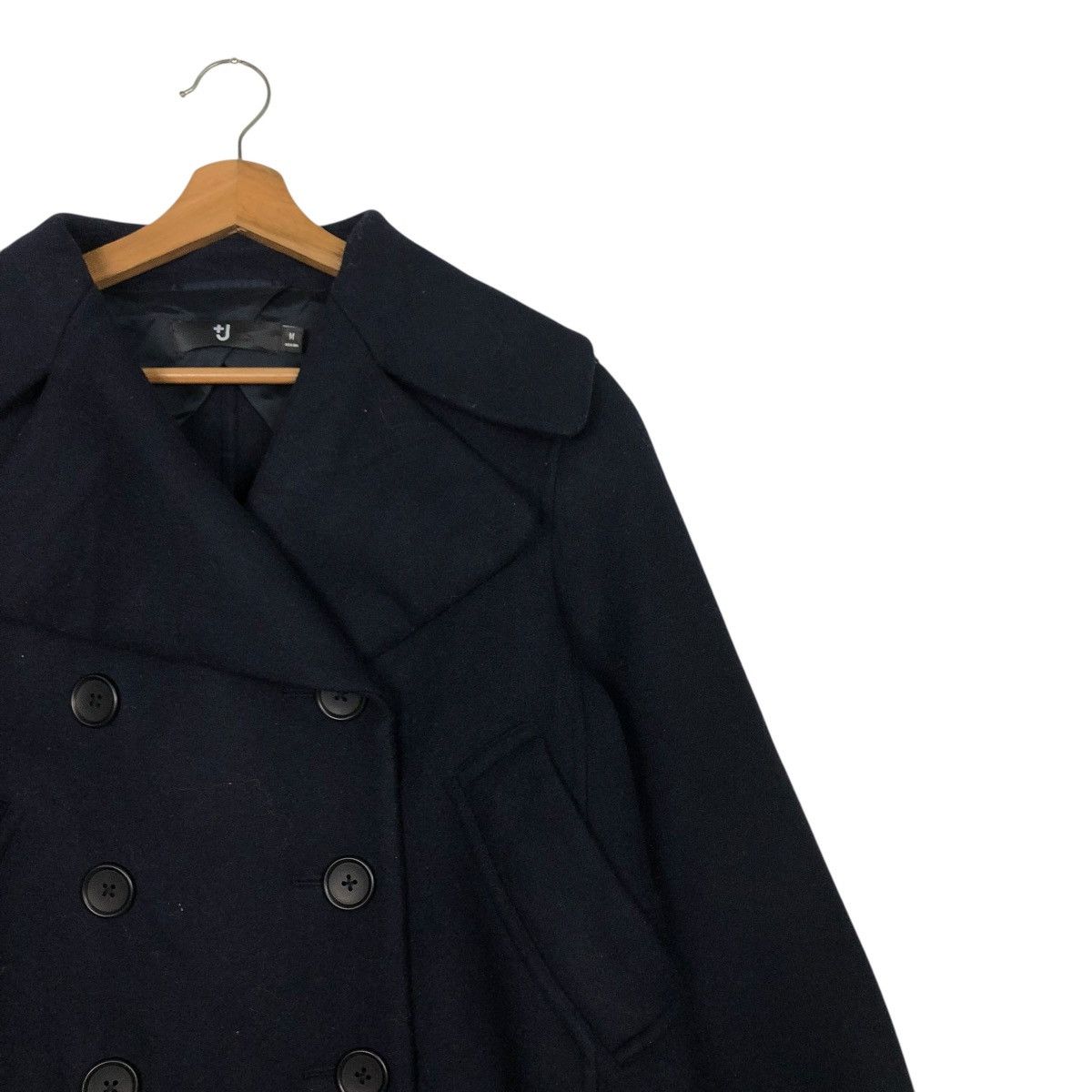 Jil Sander 🔥RICH BLACK WOOL LONG JACKET JILL SANDER J+ DOUBLE COLLAR Size US M / EU 48-50 / 2 - 8 Thumbnail