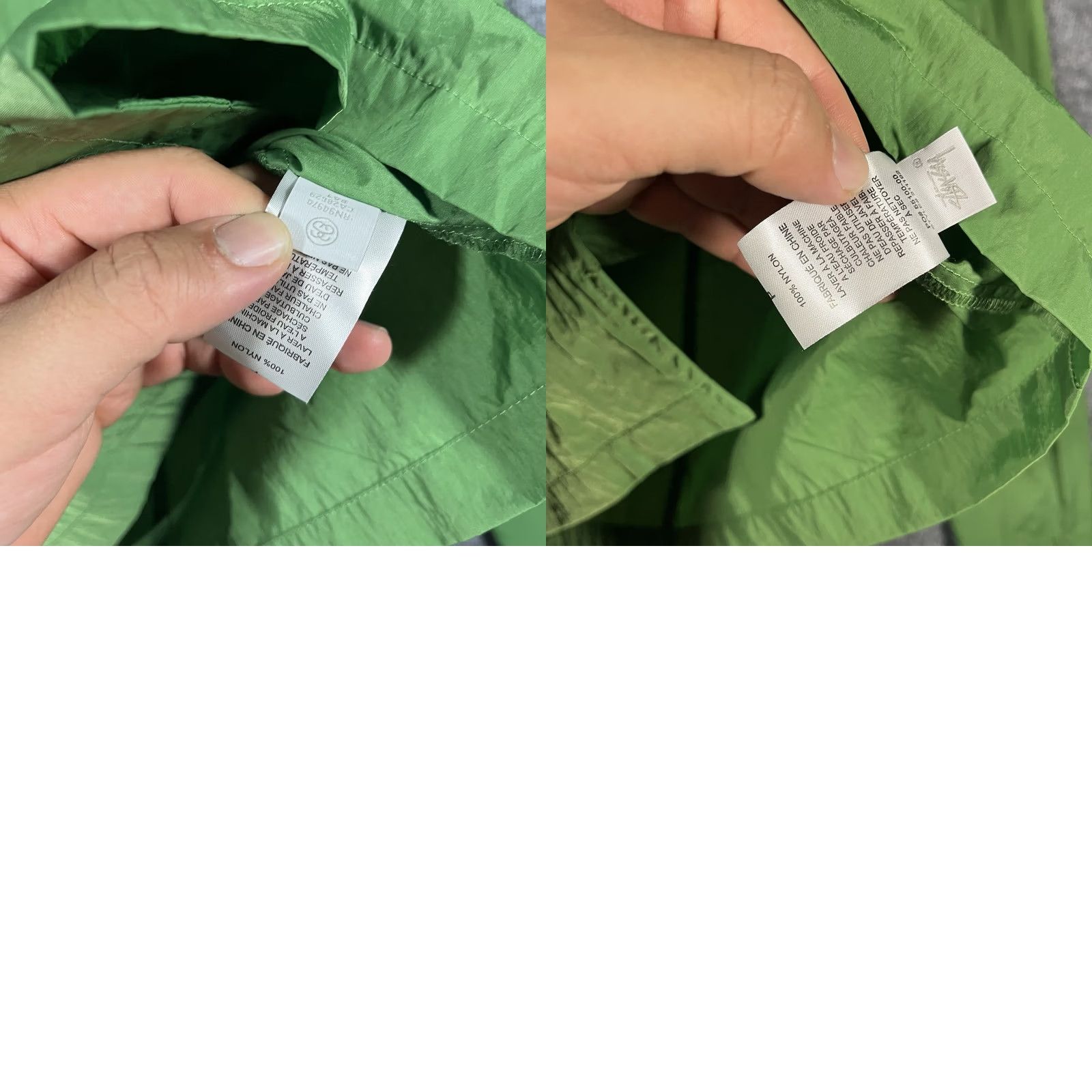 Vintage VINTAGE Stussy Nylon Green Chore Shirt Jacket Windbreaker S Women Coaches Adult Small Size S / US 4 / IT 40 - 8 Thumbnail