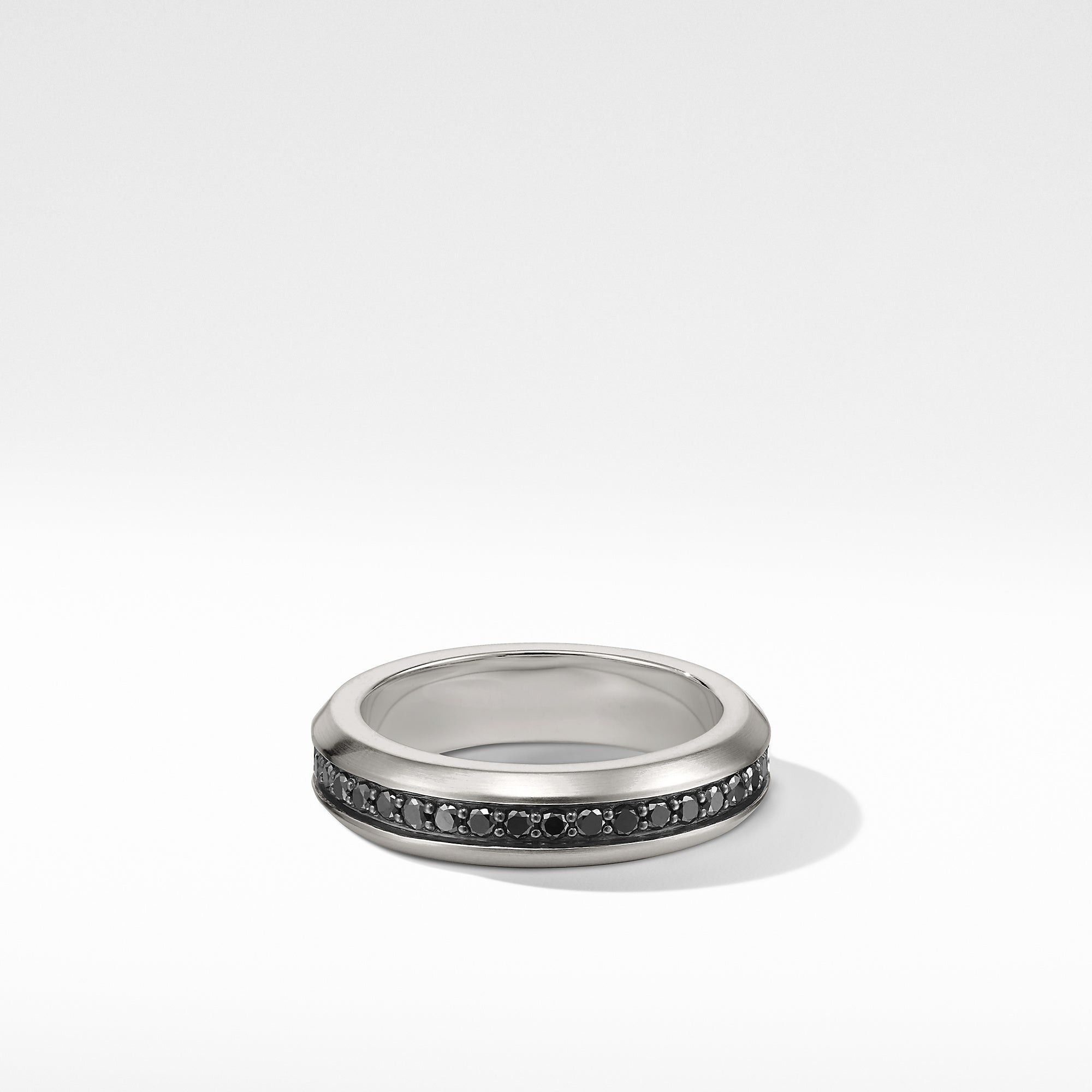 David Yurman o1w1db10325 Size:OS/ Ring with Black Diamonds in Silver Size ONE SIZE - 1 Thumbnail