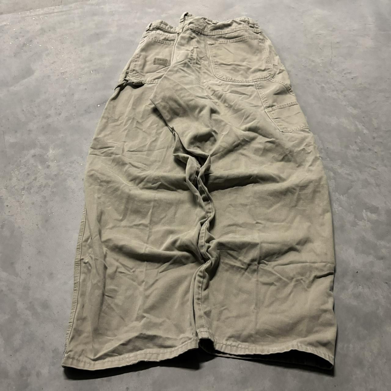 Japanese Brand × Vintage Crazy Vintage Y2K/2000s Baggy Khaki Skater Carpenter Workwear Pants! Size US 36 / EU 52 - 4 Thumbnail