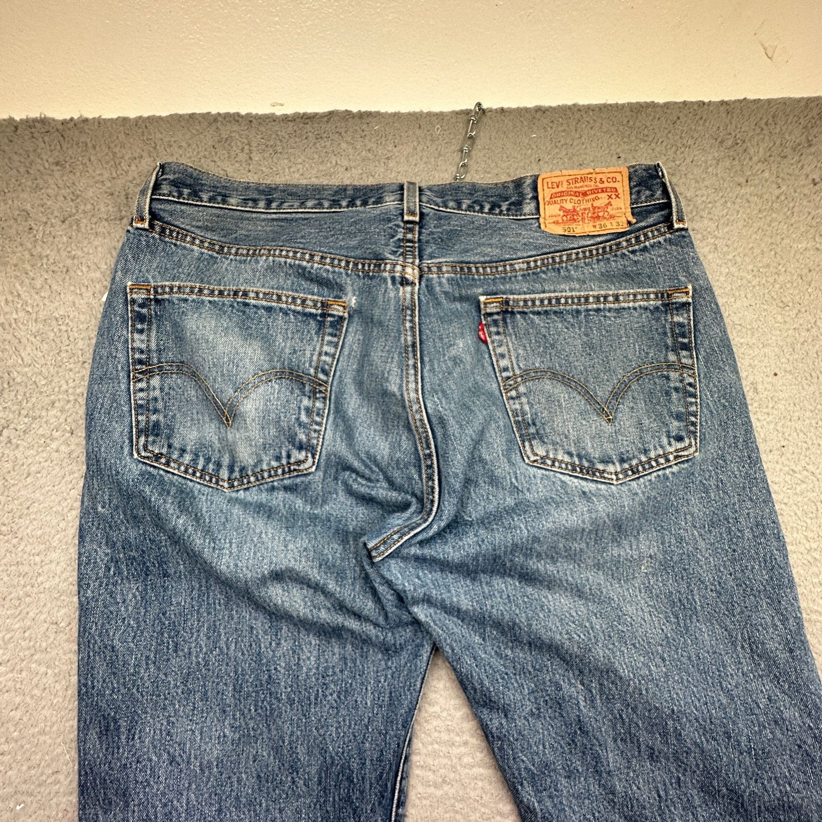 Levi's VTG Levis 501 XX Button Fly Jeans Mens 36x32 Blue Mexico Size US 36 / EU 52 - 5 Thumbnail