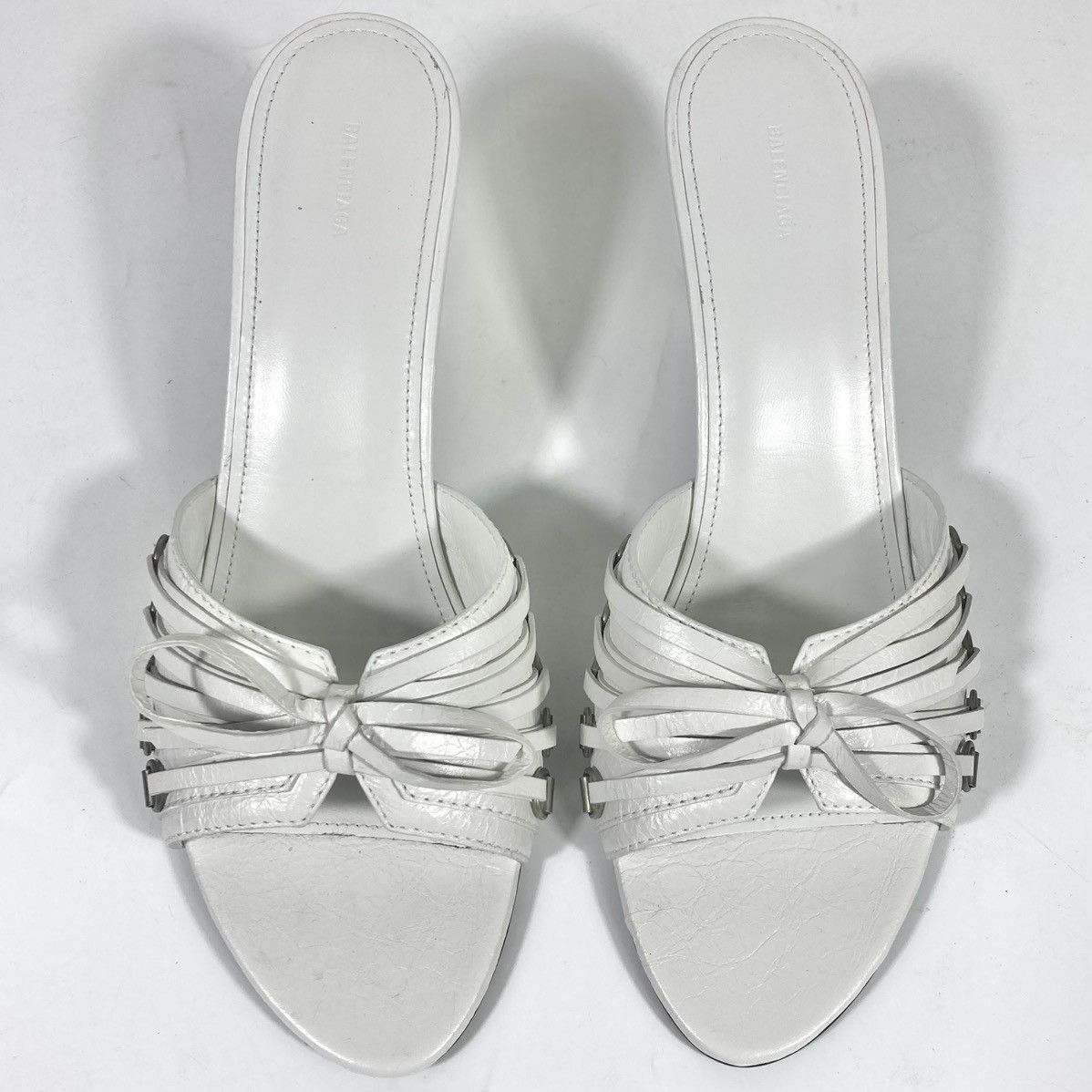 Balenciaga Balenciaga Cagole High Heel Slide Sandals Optic White 40 Size US 10 / IT 40 - 5 Thumbnail