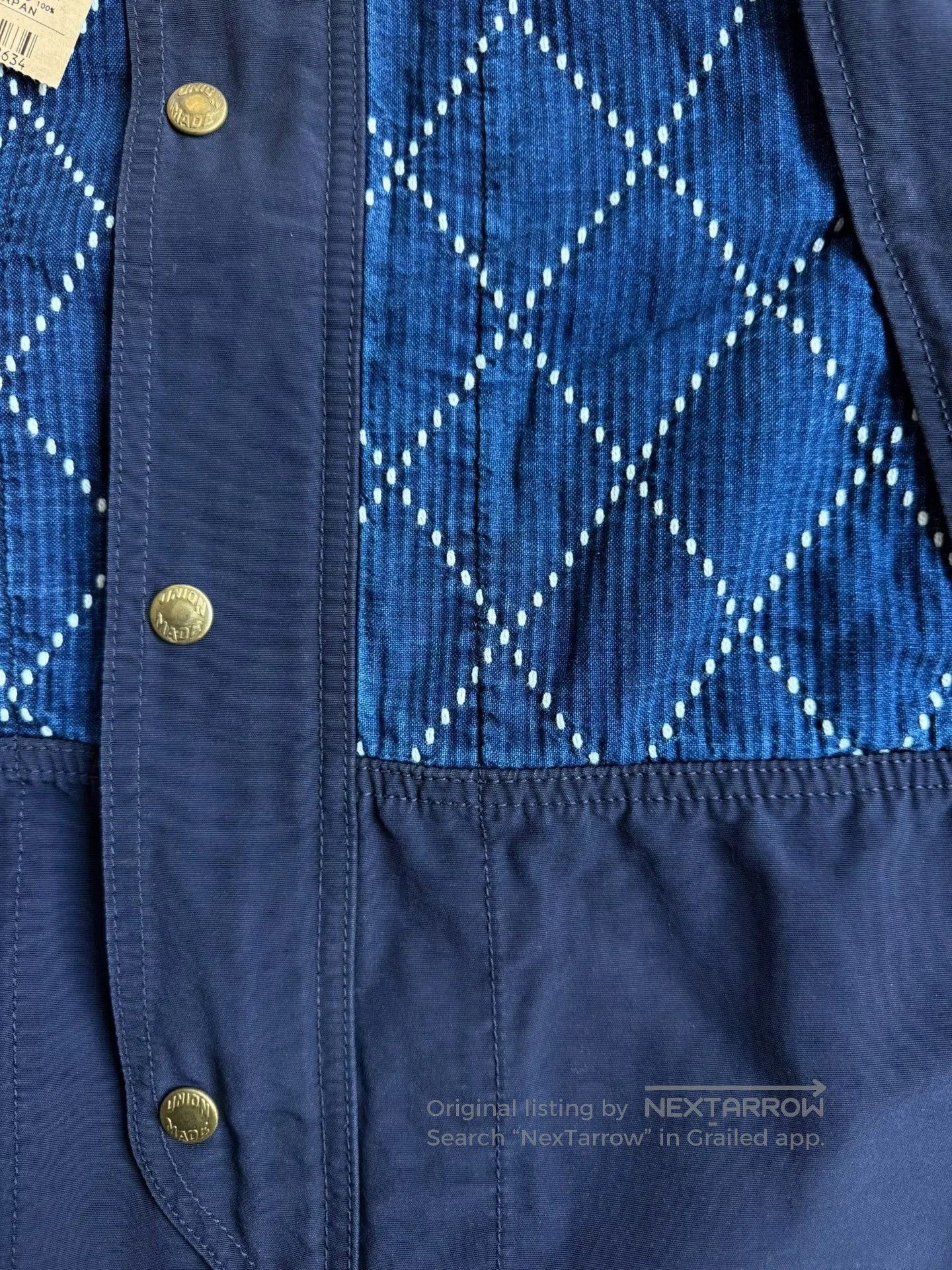 Studio D'Artisan Studio D'Artisan Indigo Sashiko Trench Jacket. Size US M / EU 48-50 / 2 - 6 Thumbnail