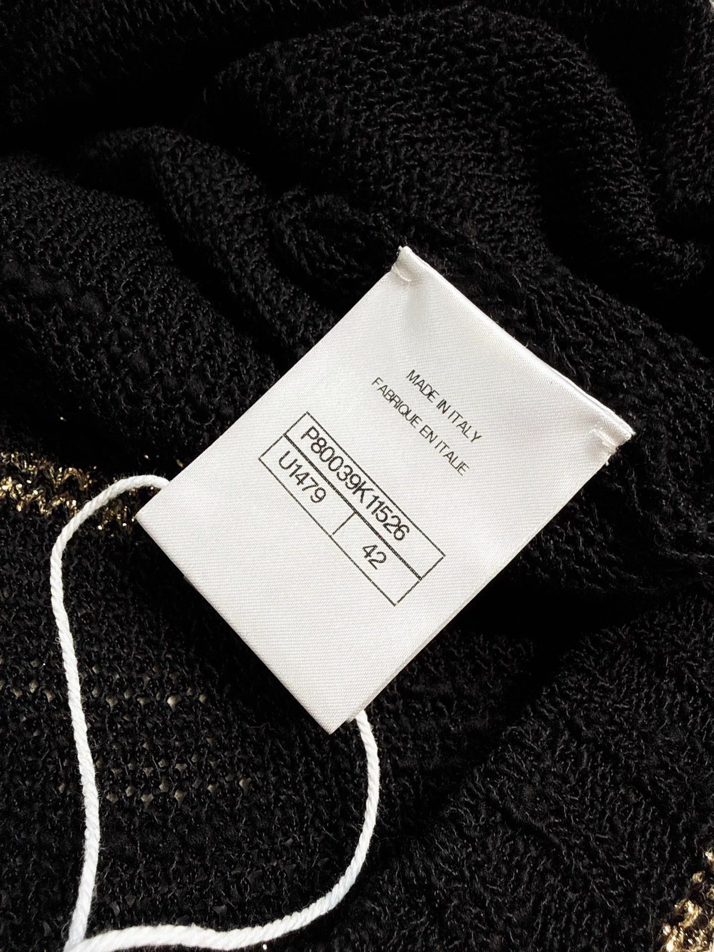 Chanel Chanel 25A Black Gold Tassel Stripe Knit Cardigan Size M / US 6-8 / IT 42-44 - 6 Thumbnail