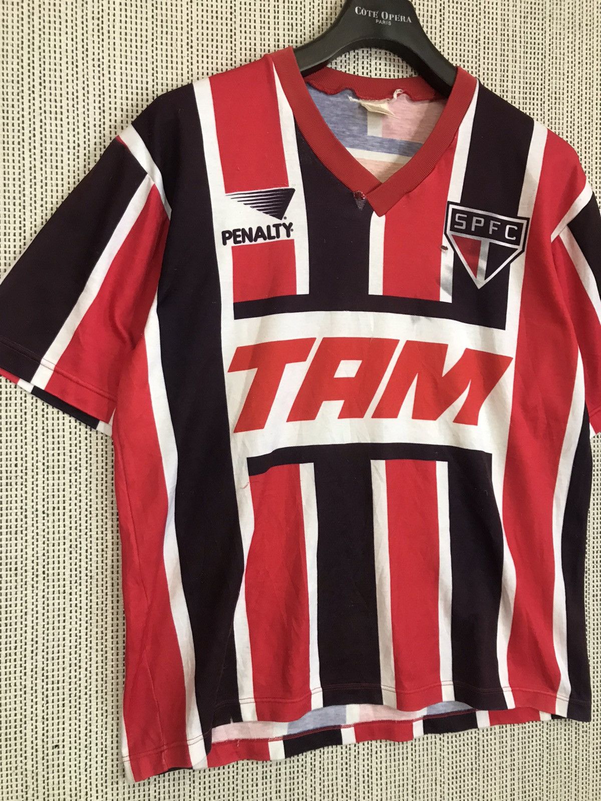 Penalty × Vintage ‼️VINTAGE SAO PAULO JERSEY 1993-94 #10 DISTRESSED‼️ Size US L / EU 52-54 / 3 - 5 Thumbnail