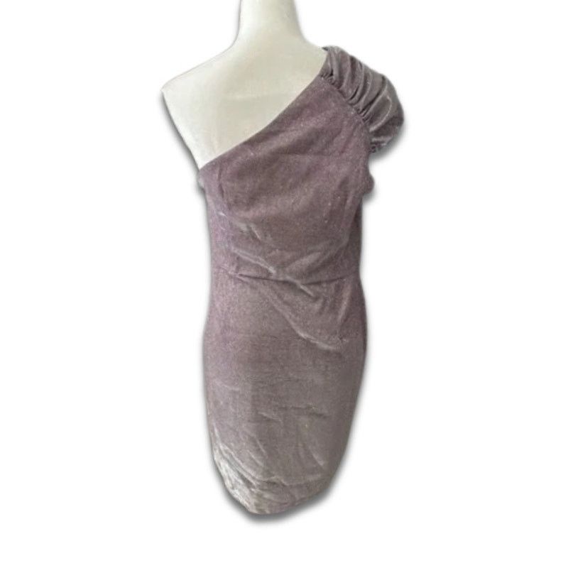 Other Area Sheath Dress One Shoulder Lightweight Metallic L NWOT Size L / US 10 / IT 46 - 4 Thumbnail