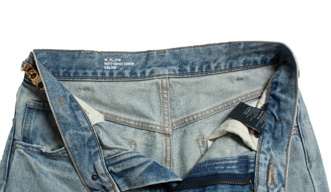 Celine Celine, Blue flared jeans with gold details Size 27" / US 4 / IT 40 - 8 Thumbnail