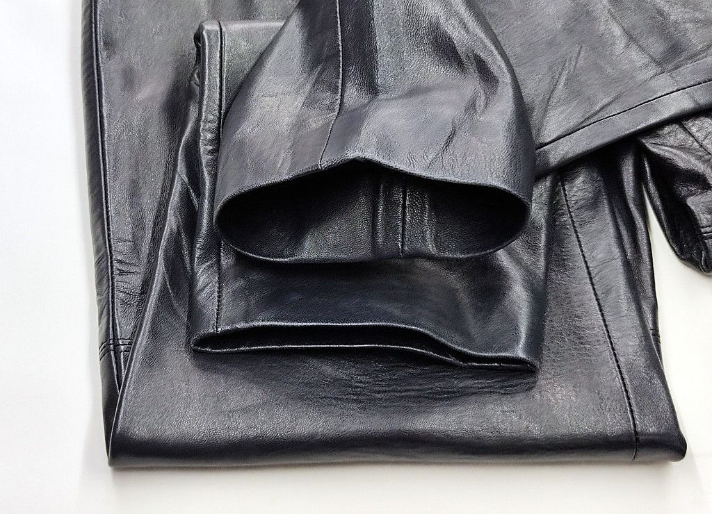 Genuine Leather MONDRIAN full leather black biker pant waist 27 inch Size 27" / US 4 / IT 40 - 6 Thumbnail