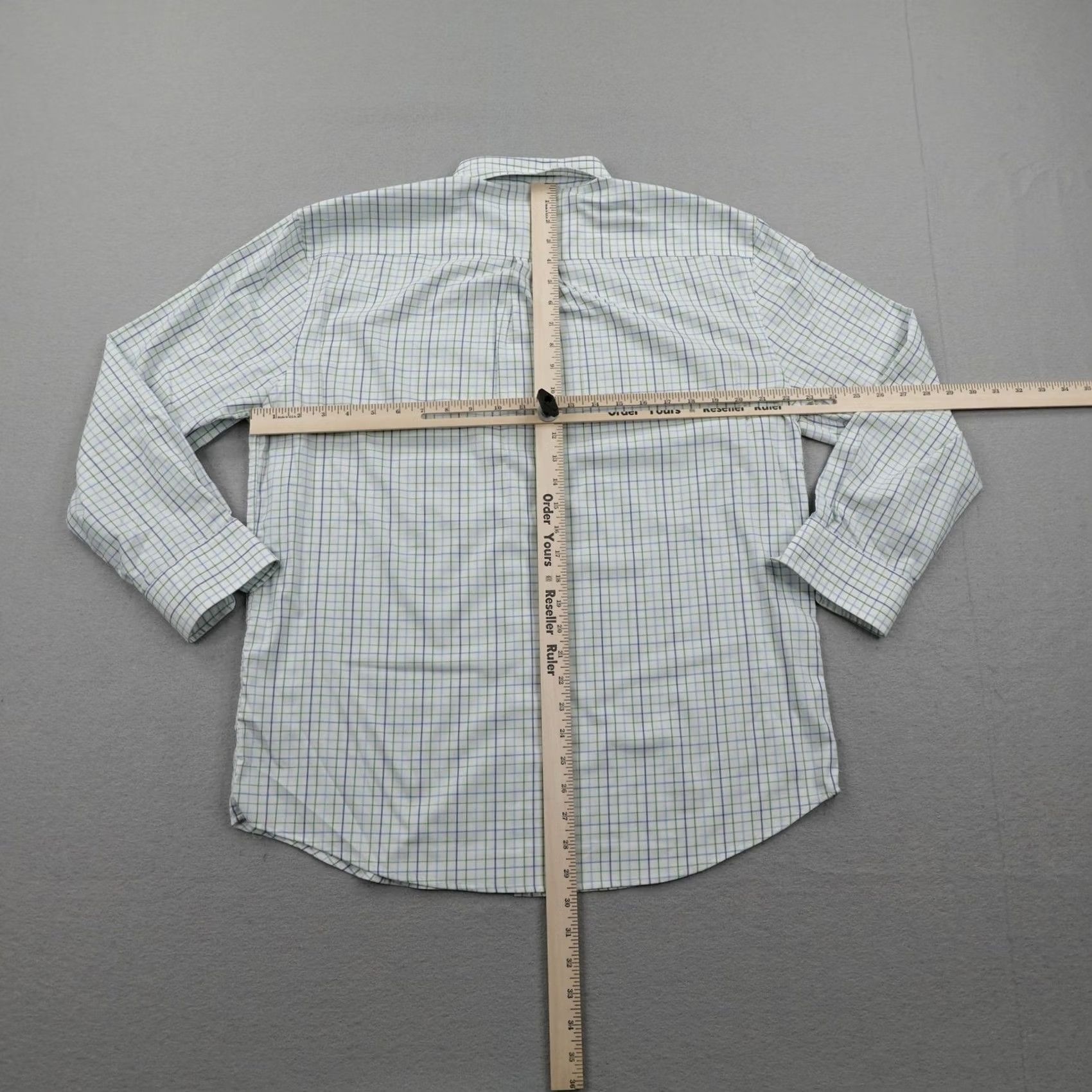 johnnie-O Johnnie-O Shirt Mens Large White Blue Green Plaid Prep-Formance Button Up Flex Size US L / EU 52-54 / 3 - 3 Thumbnail