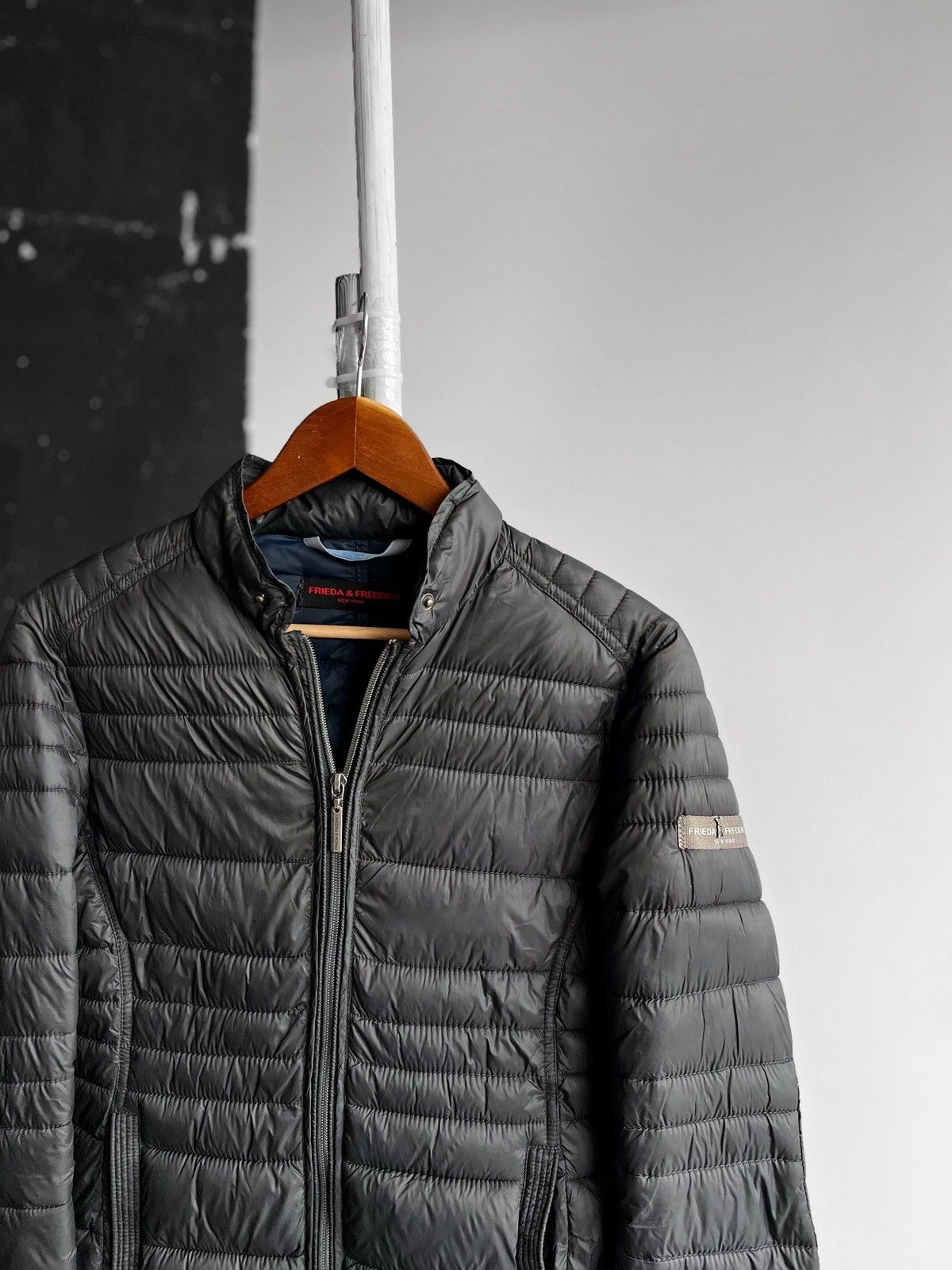 Designer × Other Frieda & Freddies New York Womens Gray Padded Quilted Jacket Size M / US 6-8 / IT 42-44 - 2 Thumbnail
