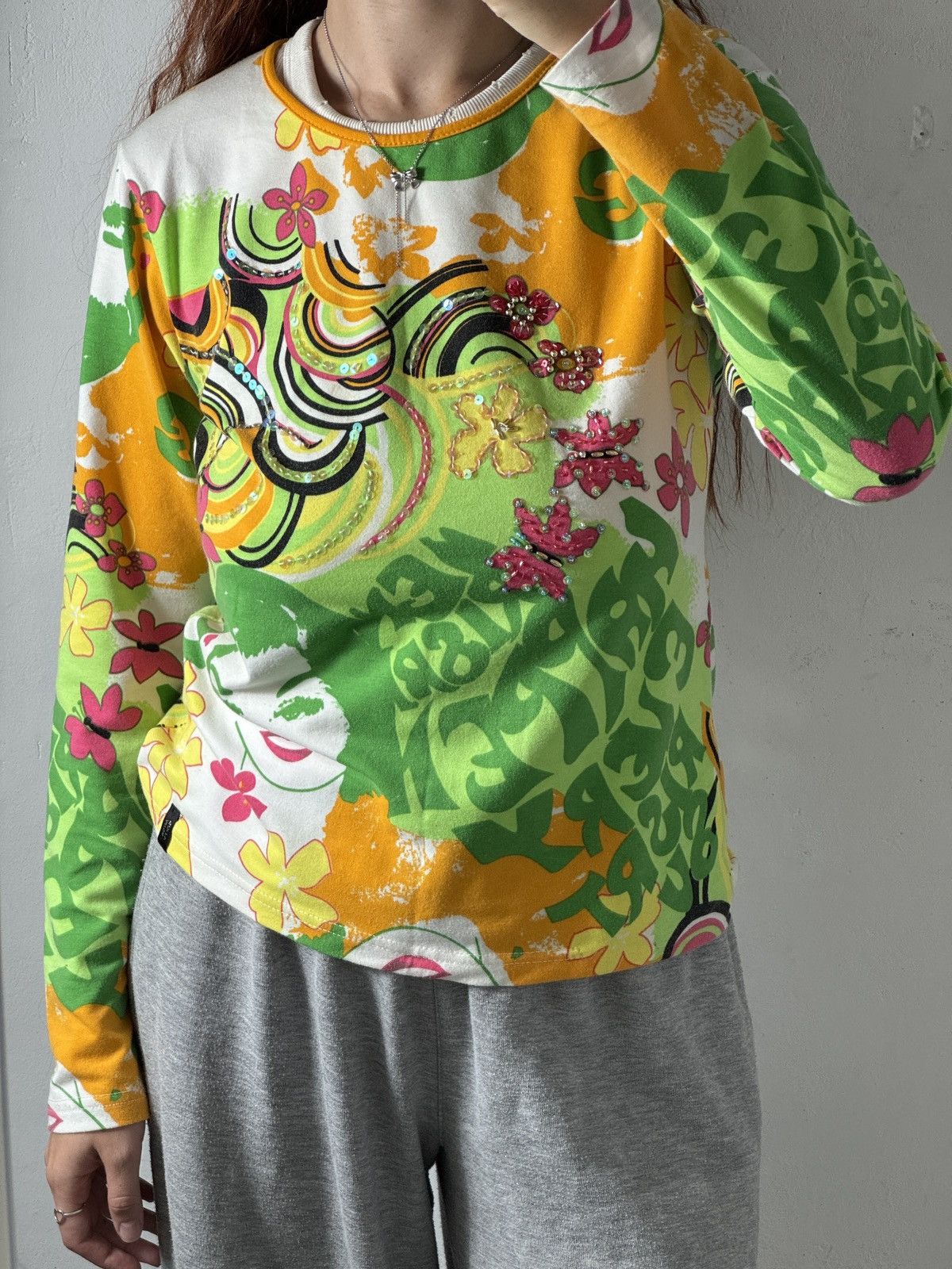 Miss Sixty VINTAGE MISS SIXTY 2000s PRINTED LONG SLEEVE Size S / US 4 / IT 40 - 2 Thumbnail