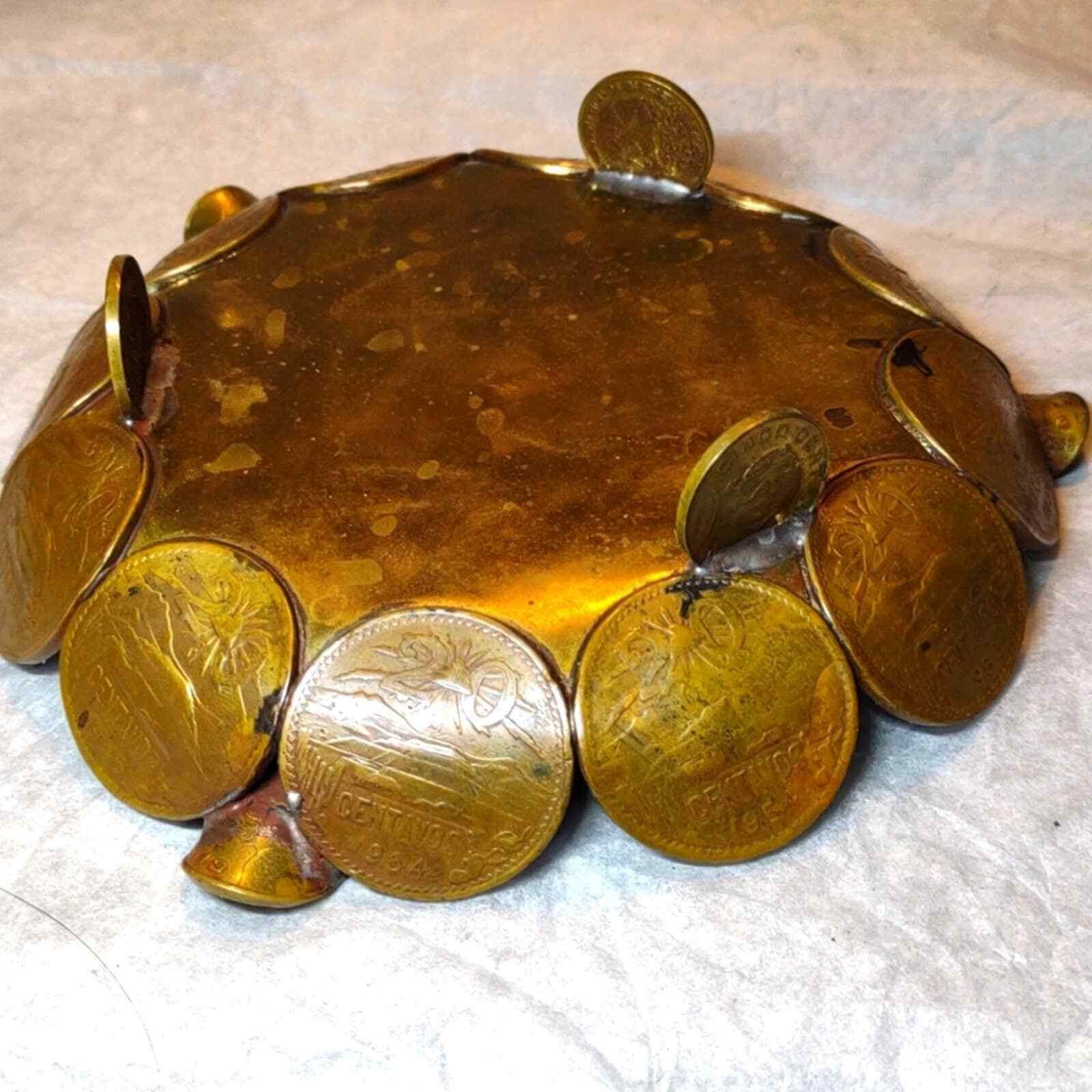 Other 1945 - 1970s Aztec Calendar copper trinket tray or ashtray Size ONE SIZE - 2 Thumbnail