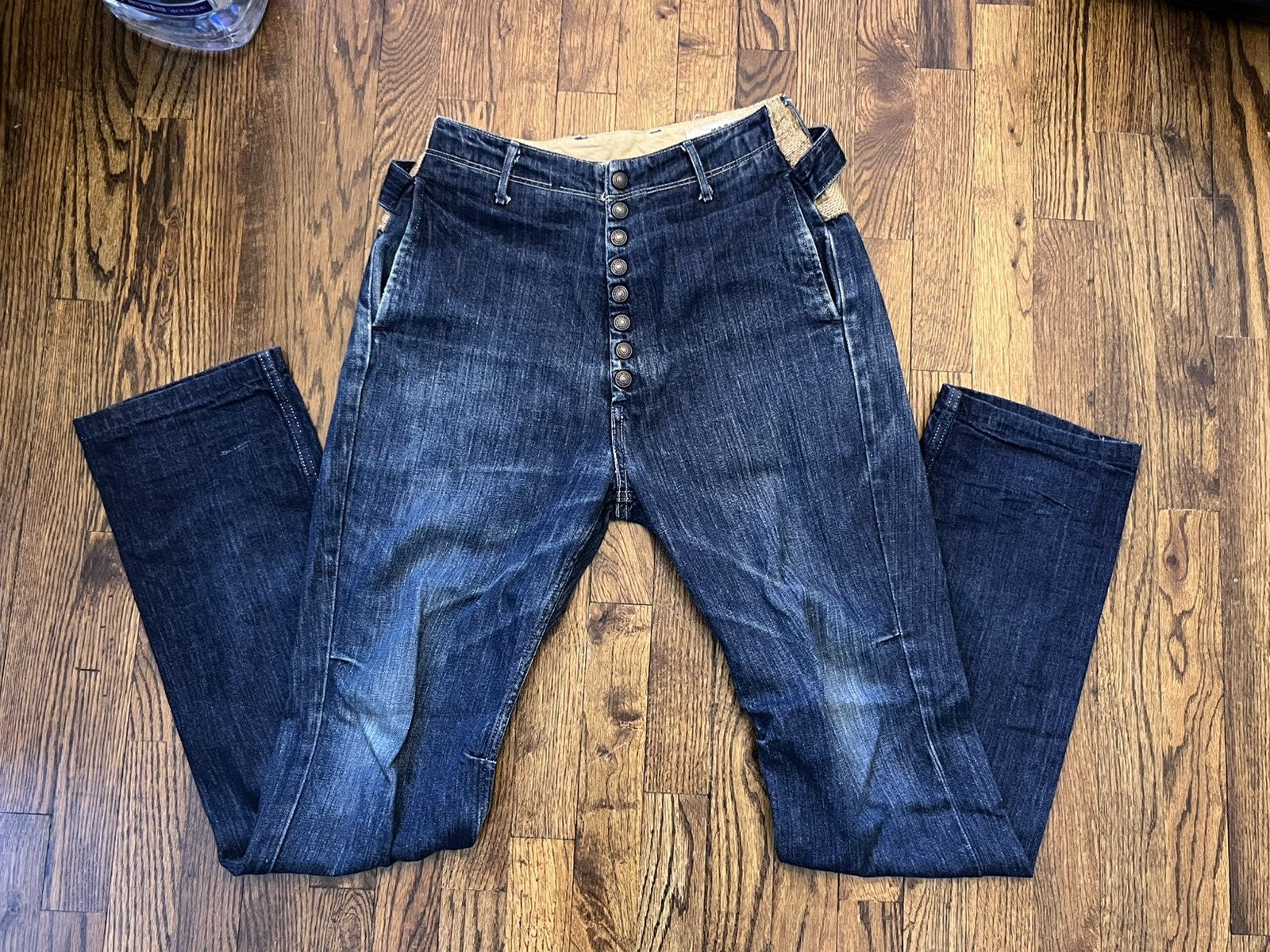 Kapital Kountry KAPITAL denim 2tone high waisted jeans (27) Size US 32 / EU 48 - 4 Thumbnail