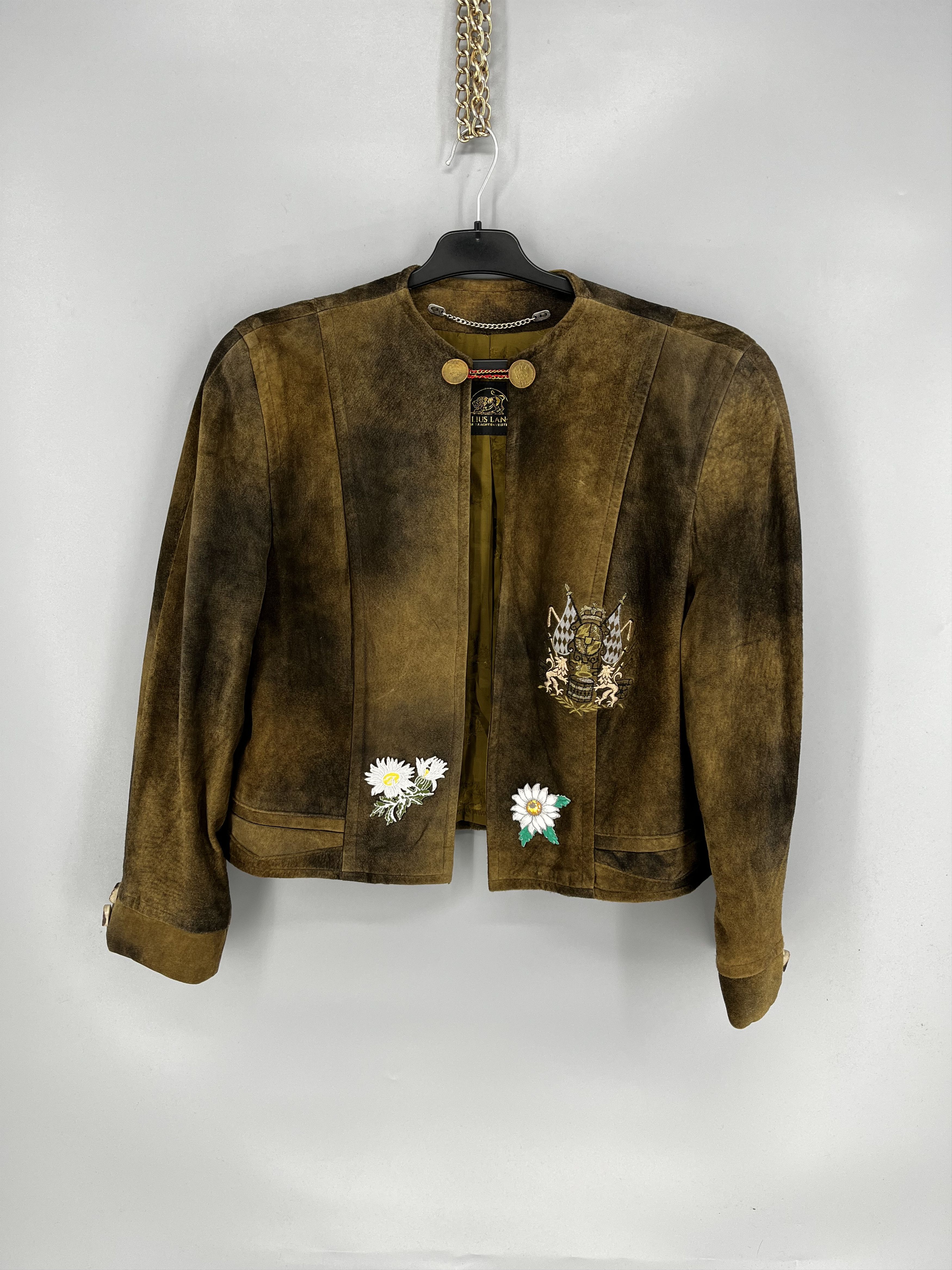 Vintage Vintage Julius Lang Bavarian Leather Jacket Trachten Style Size S / US 4 / IT 40 - 1 Thumbnail