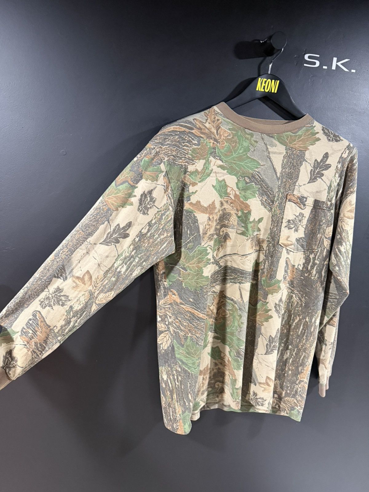 Vintage 1990s Vintage Camo Grunge Punk Single Stitch Pocket LS L Size US L / EU 52-54 / 3 - 4 Thumbnail