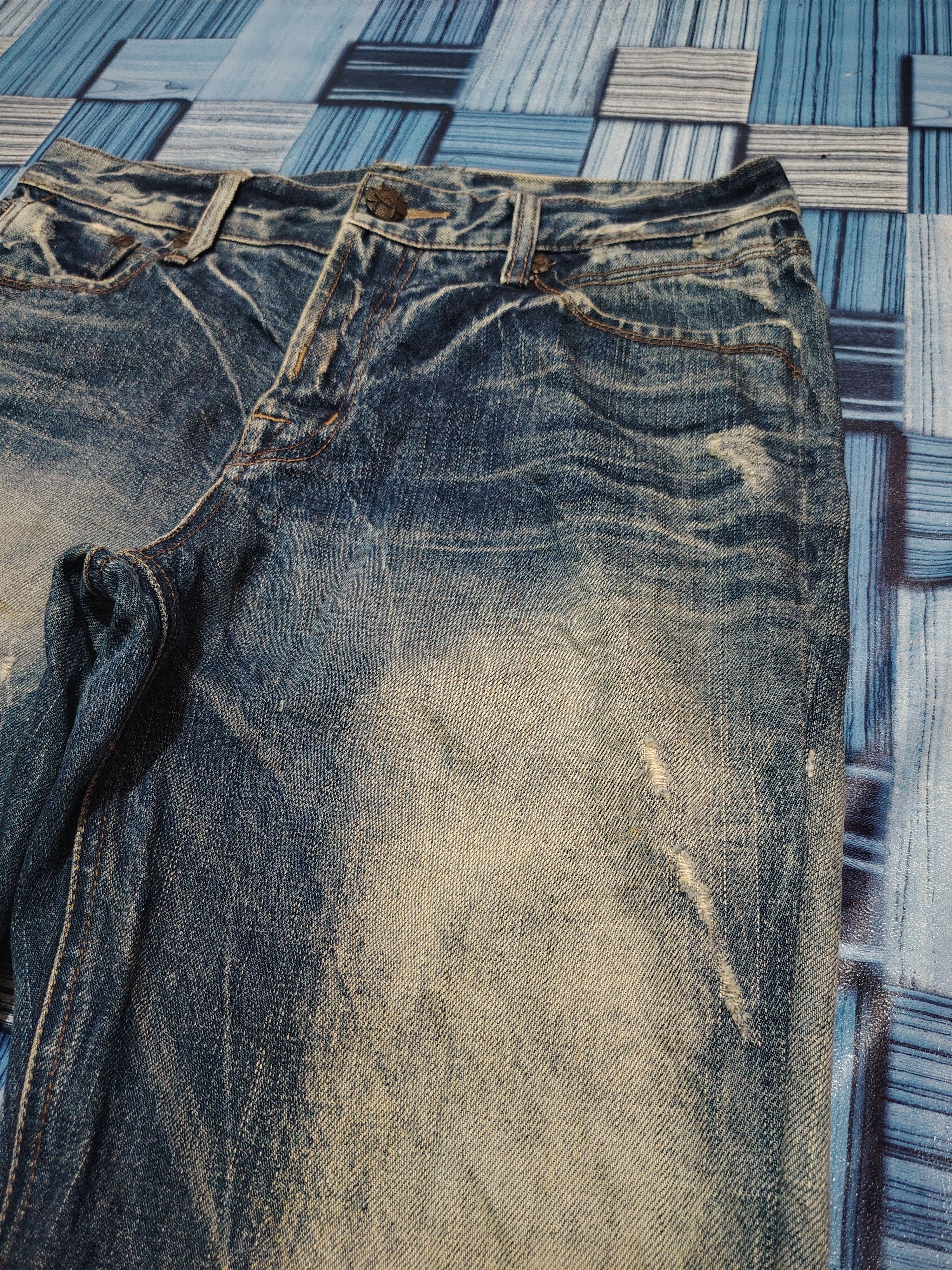 Kapital Japanese Buckaroo Jeans Distressed Denim Size US 32 / EU 48 - 6 Thumbnail