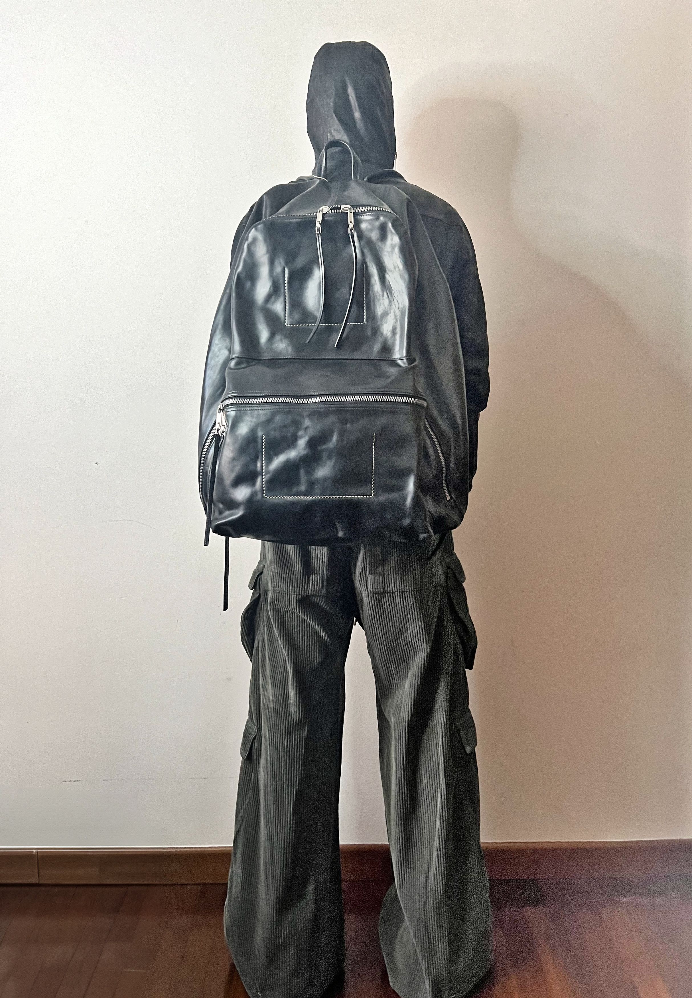 Rick Owens Very Rare Very Big Leather Backpack Size ONE SIZE - 1 Thumbnail