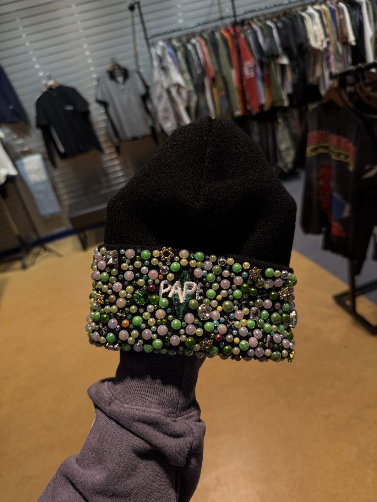 Other PAPE Stone Beanie Crystal Brand New Size ONE SIZE - 1 Thumbnail