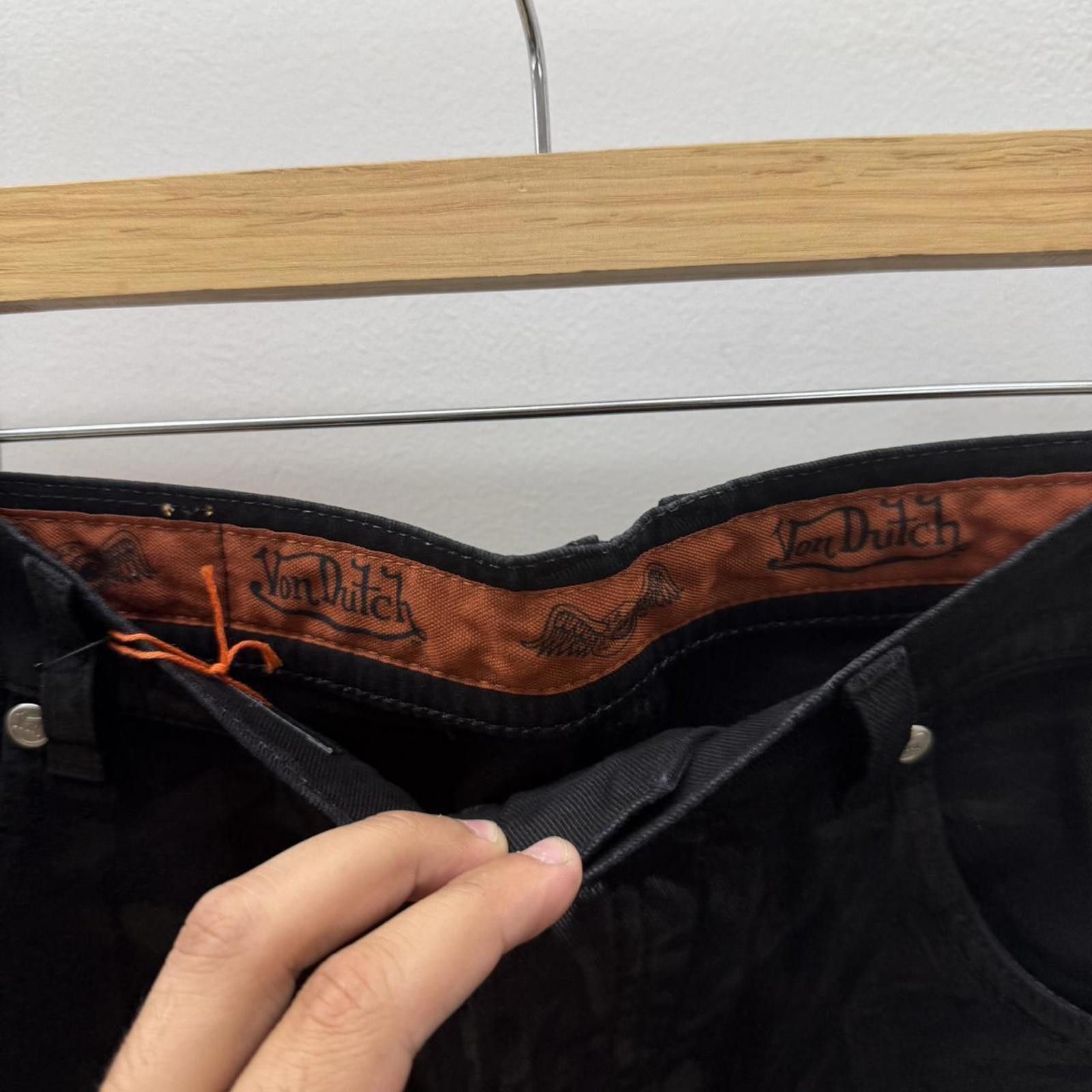 Von Dutch Von Dutch Big Scotty Black Coated Jeans 38x34 Orange Tape Size US 36 / EU 52 - 4 Thumbnail