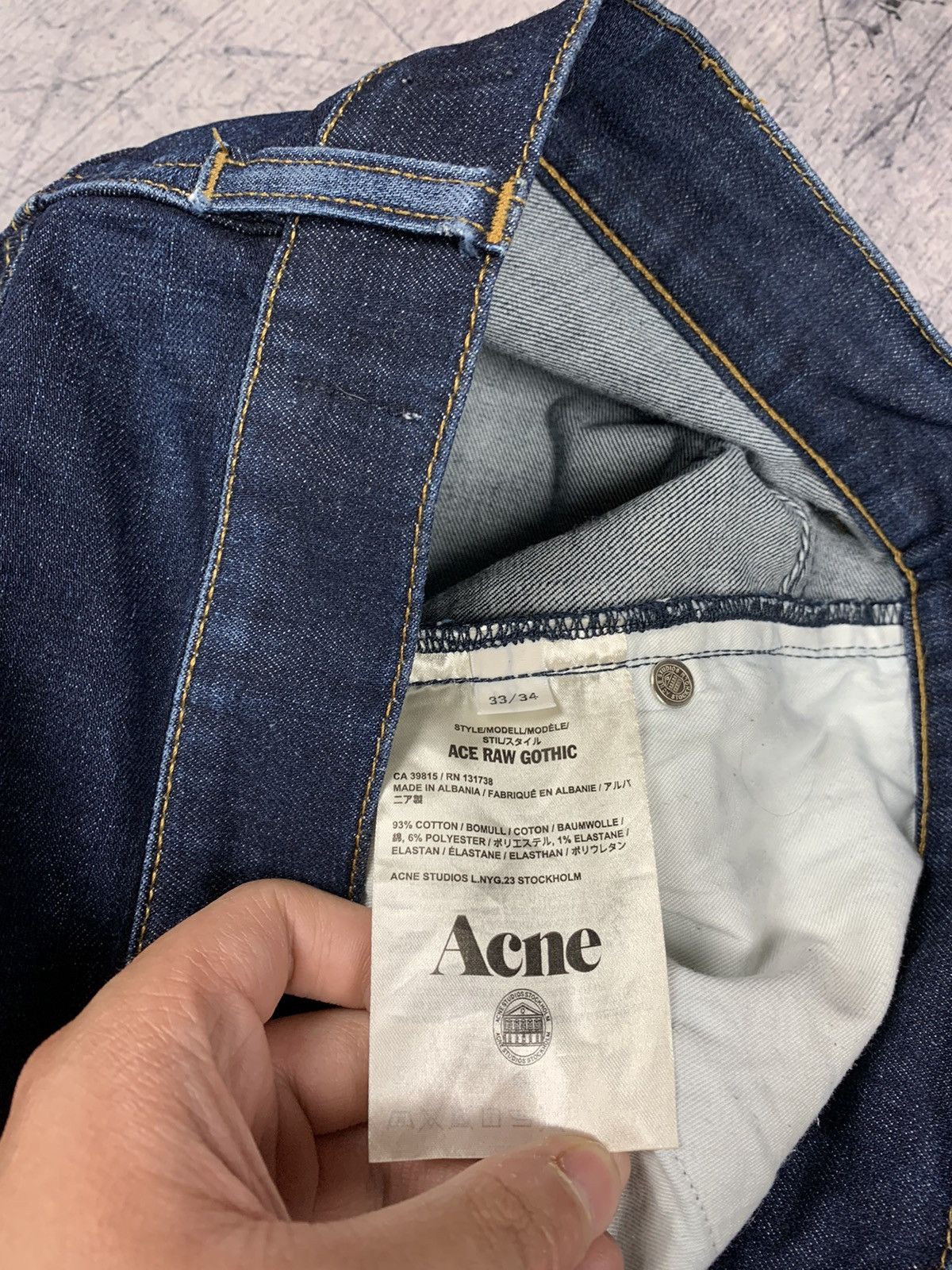 Acne Studios Acne Studios Ace Raw Gothic Jeans Luxury designer Size US 33 - 9 Thumbnail