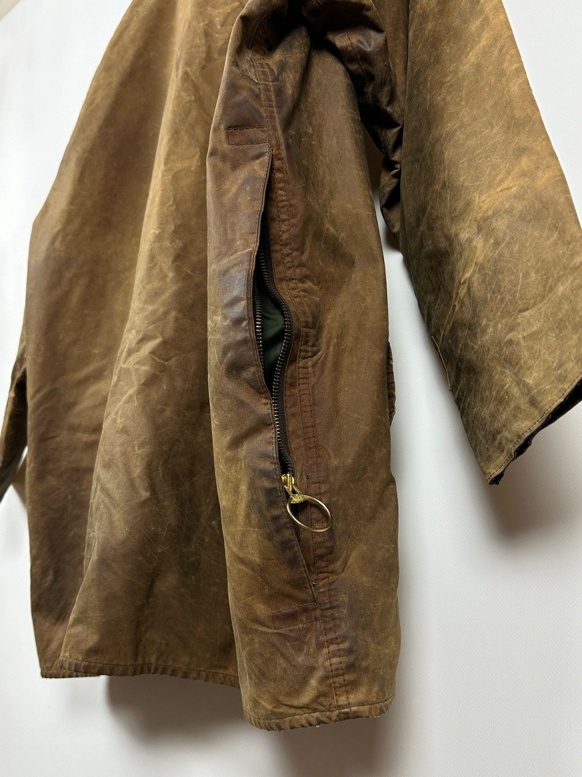 Barbour Vintage Barbour Beaufort Olive Brown Waxed Coat Jacket Size US XXL / EU 58 / 5 - 21 Thumbnail