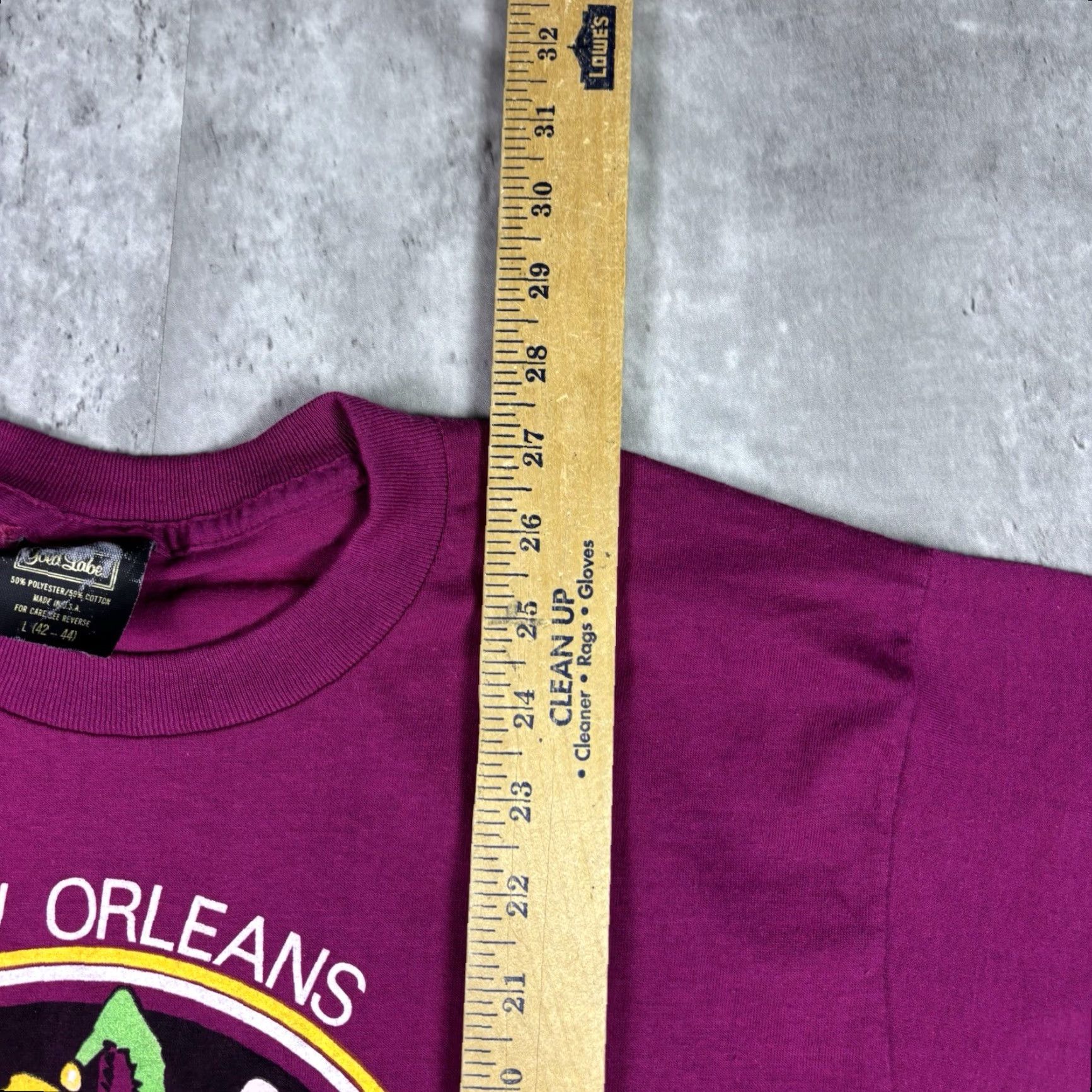 Vintage VINTAGE New Orleans Mardi Gras T Shirt Party Animal Size L USA Shirt Mens Purple 90s Cotton Crew Neck Short Sleeve Basketball? Size US L / EU 52-54 / 3 - 4 Thumbnail